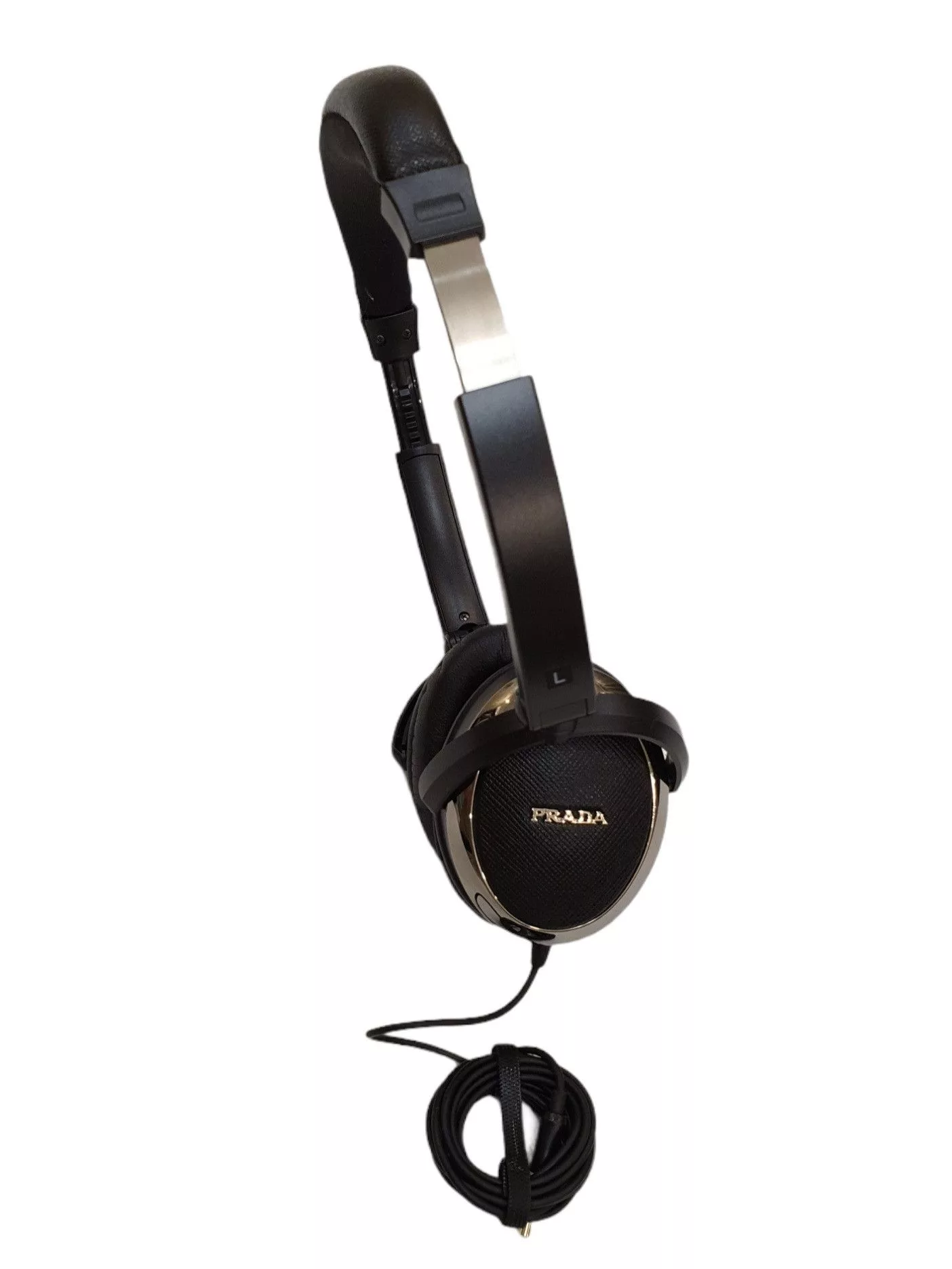 Prada Miscellaneous Prada NEW Saffiano Leather Headphones Black