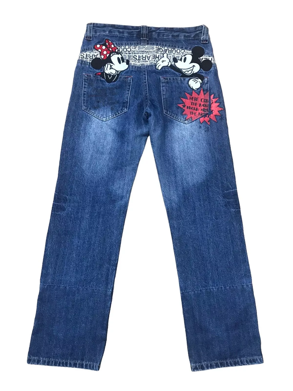 Cartoon Network Denim Cartoon Network × Disney × Mickey Mouse Mickey Mouse Embroidered Pant Blue