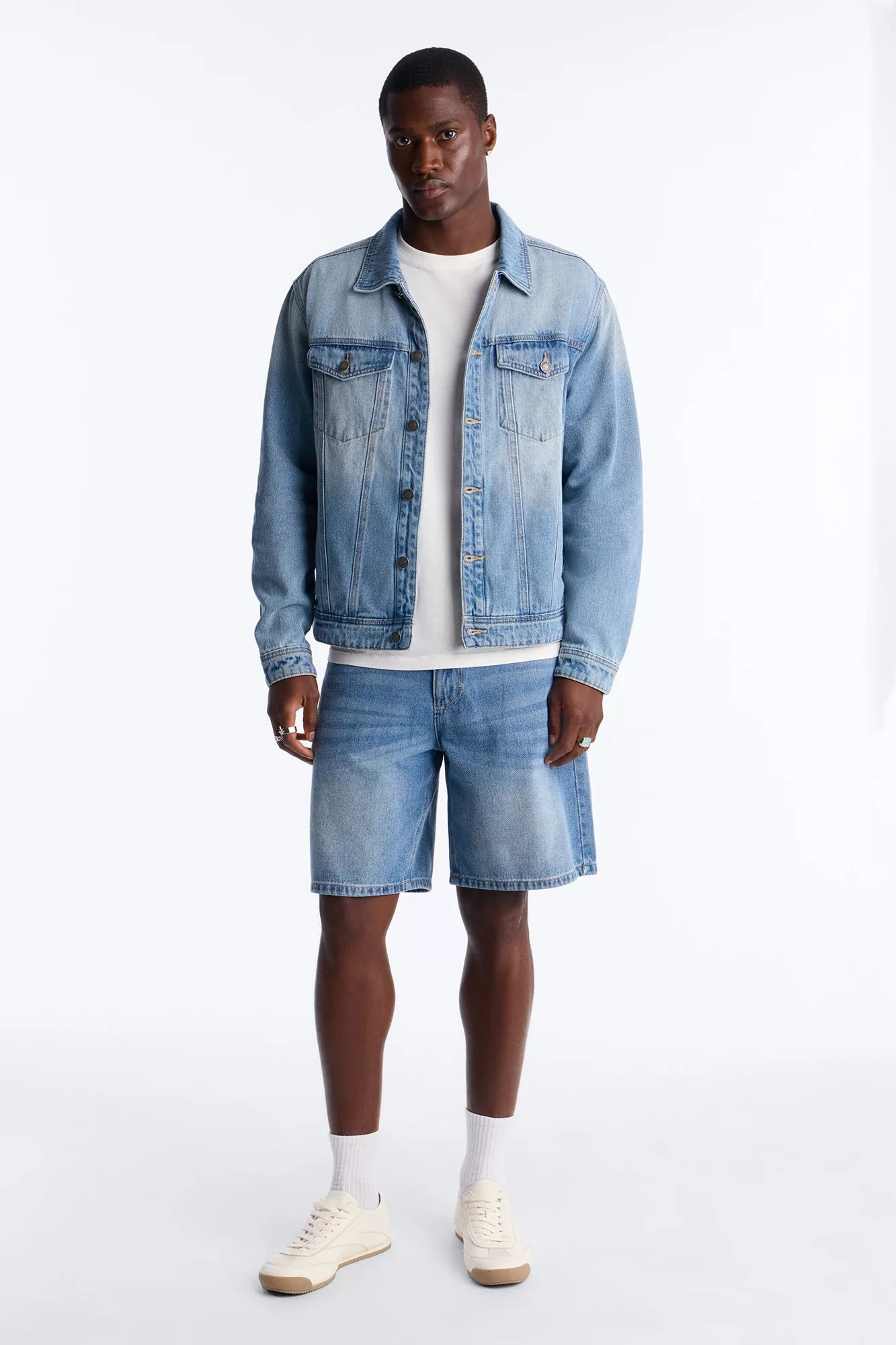 Essential Denim Trucker Jacket - Medium Blue Wash