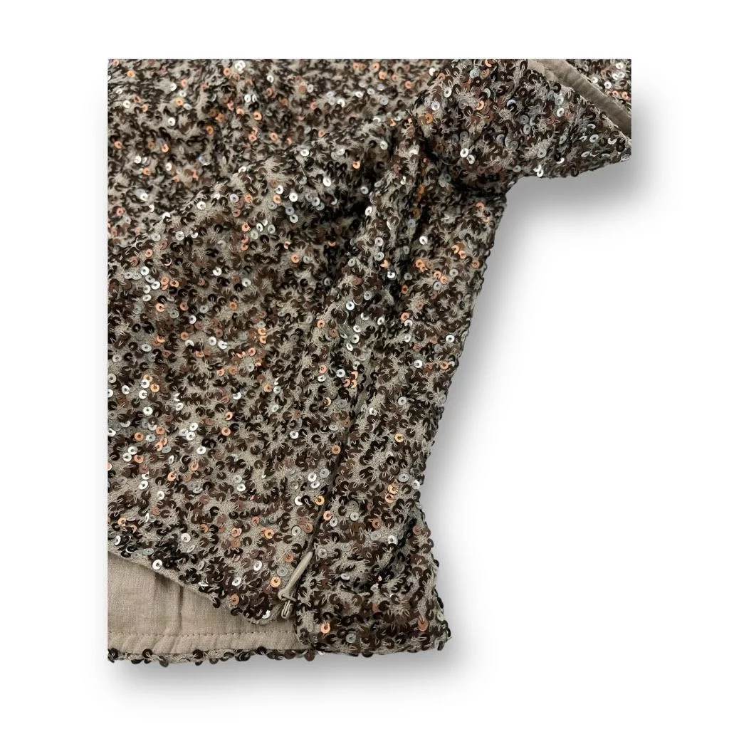 Billabong Blouses Billabong Sequin Cropped Top Size Small Brown