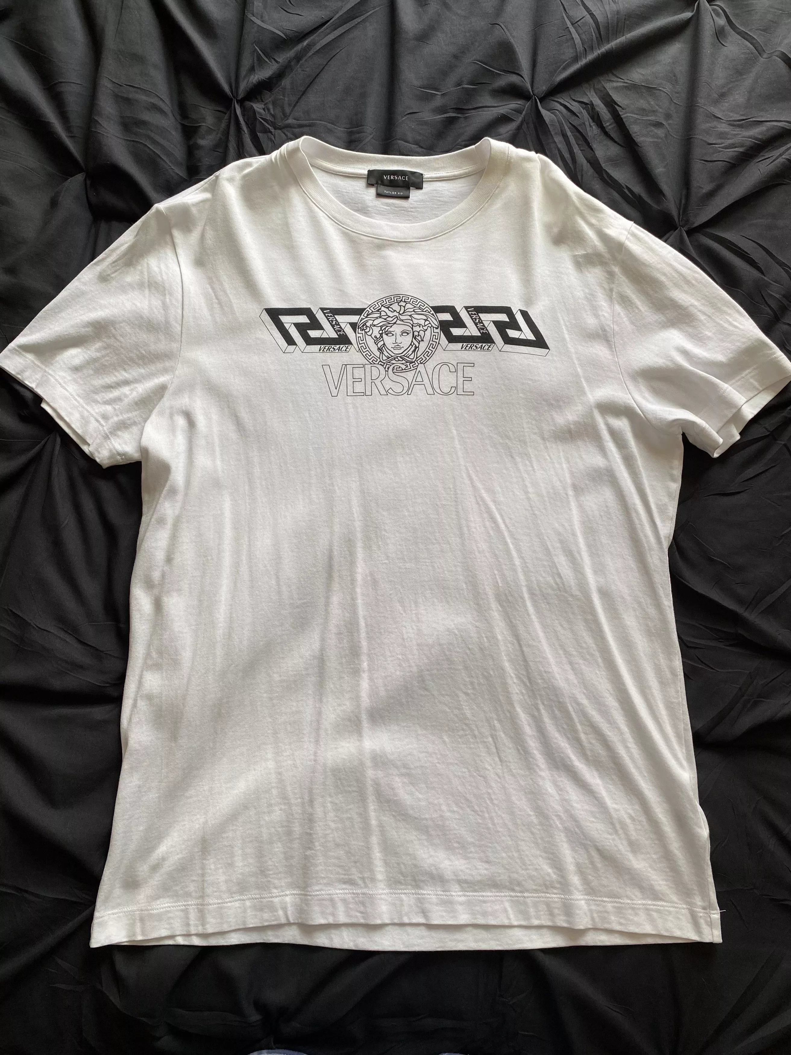Versace Short Sleeve T Shirts Versace Graphic Tee White