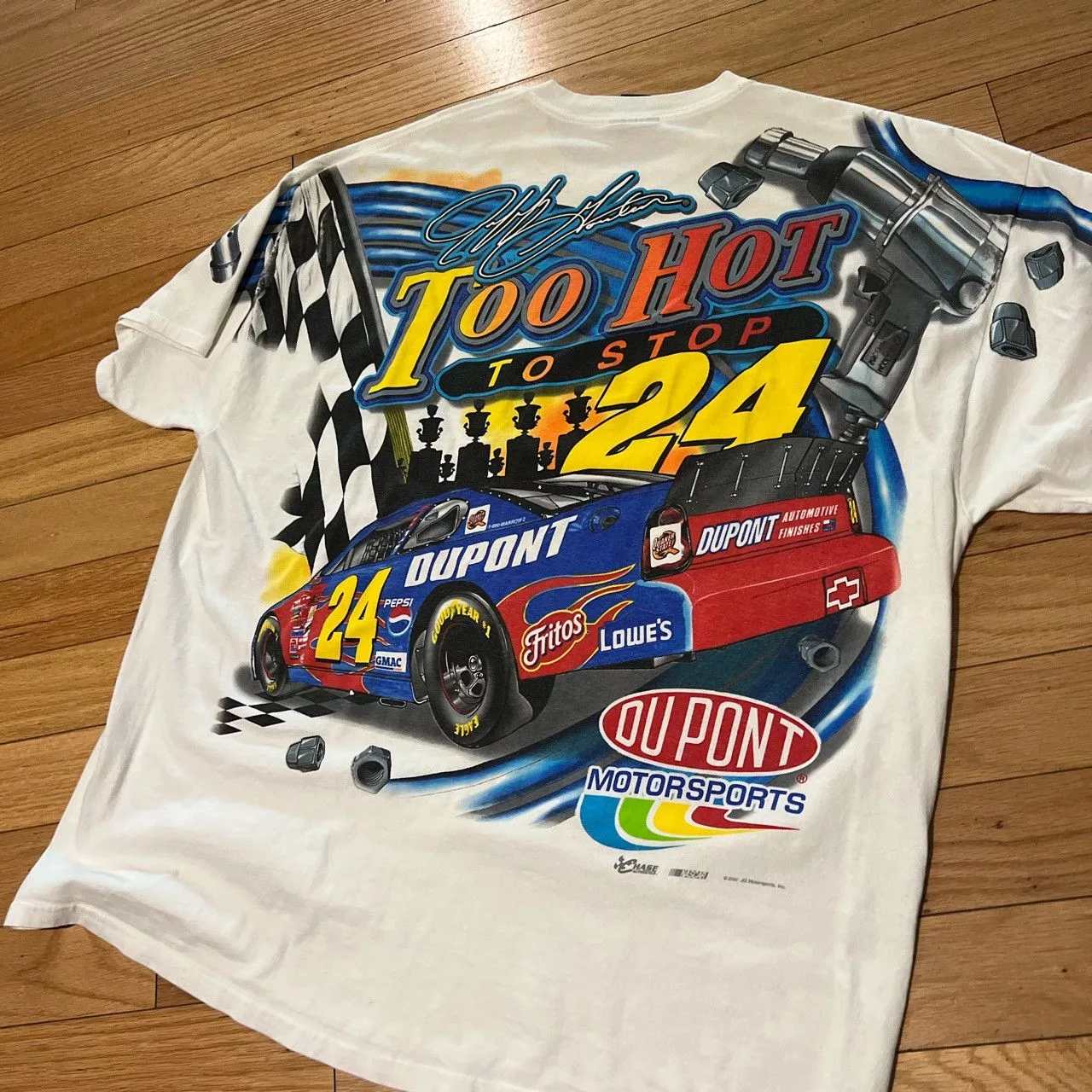 Chase Authentics Short Sleeve T Shirts Chase Authentics Dale Earnhardt 2002 White