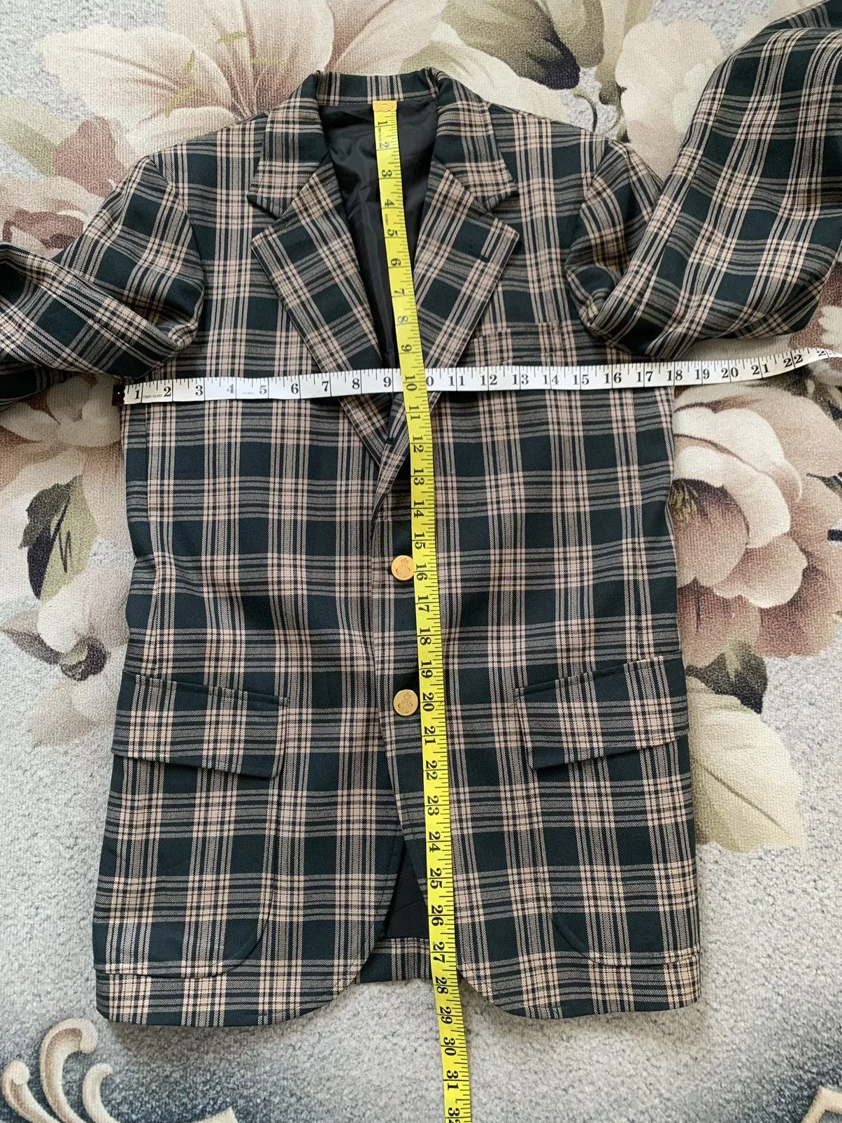 Van Light Jackets Van × Vans Nice Checkered Wool Van Jacket Green