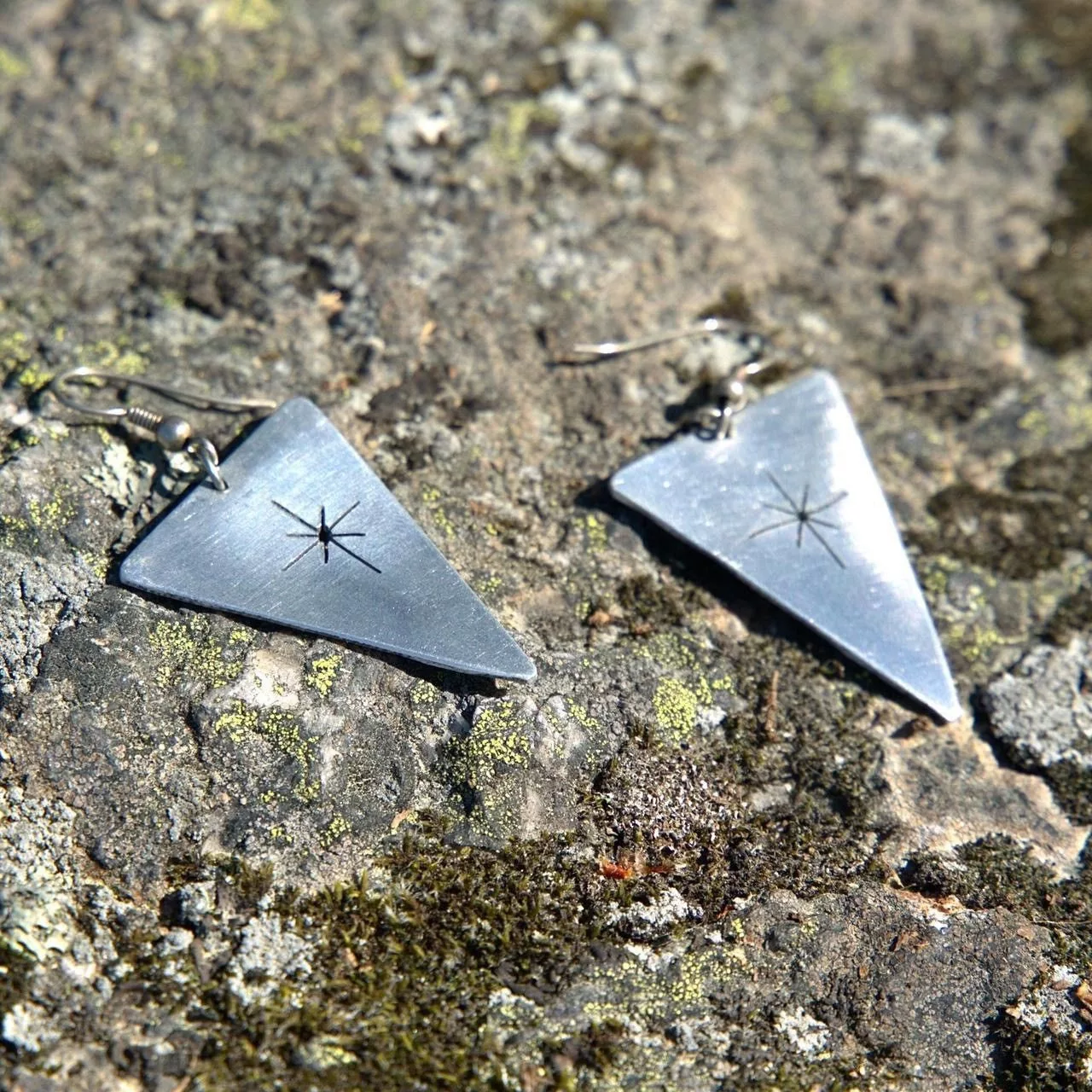 Vintage Earrings Vintage Chilean Geometric Earrings Silver