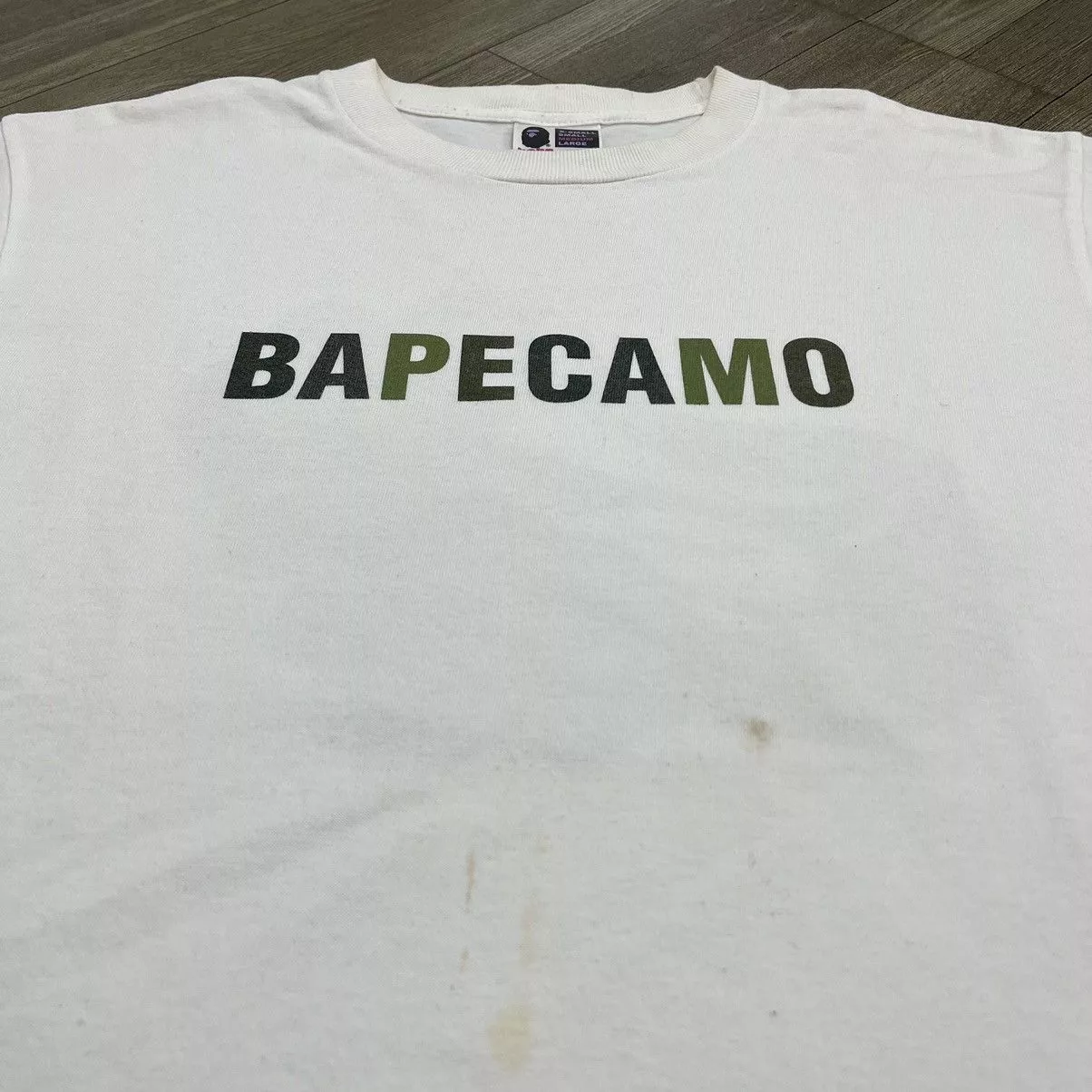 Bape Short Sleeve T Shirts BapeCamo Tee (2006) White