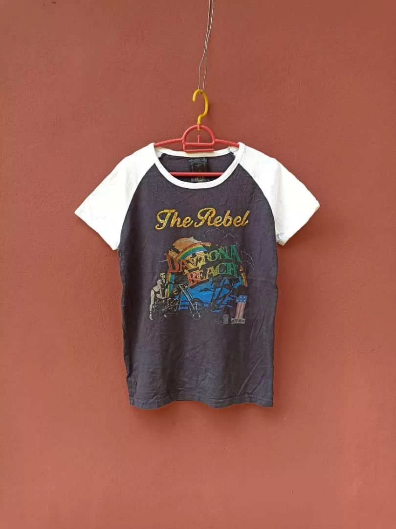 Designer Short Sleeve T Shirts Designer The Rebel Daytona Beach Black