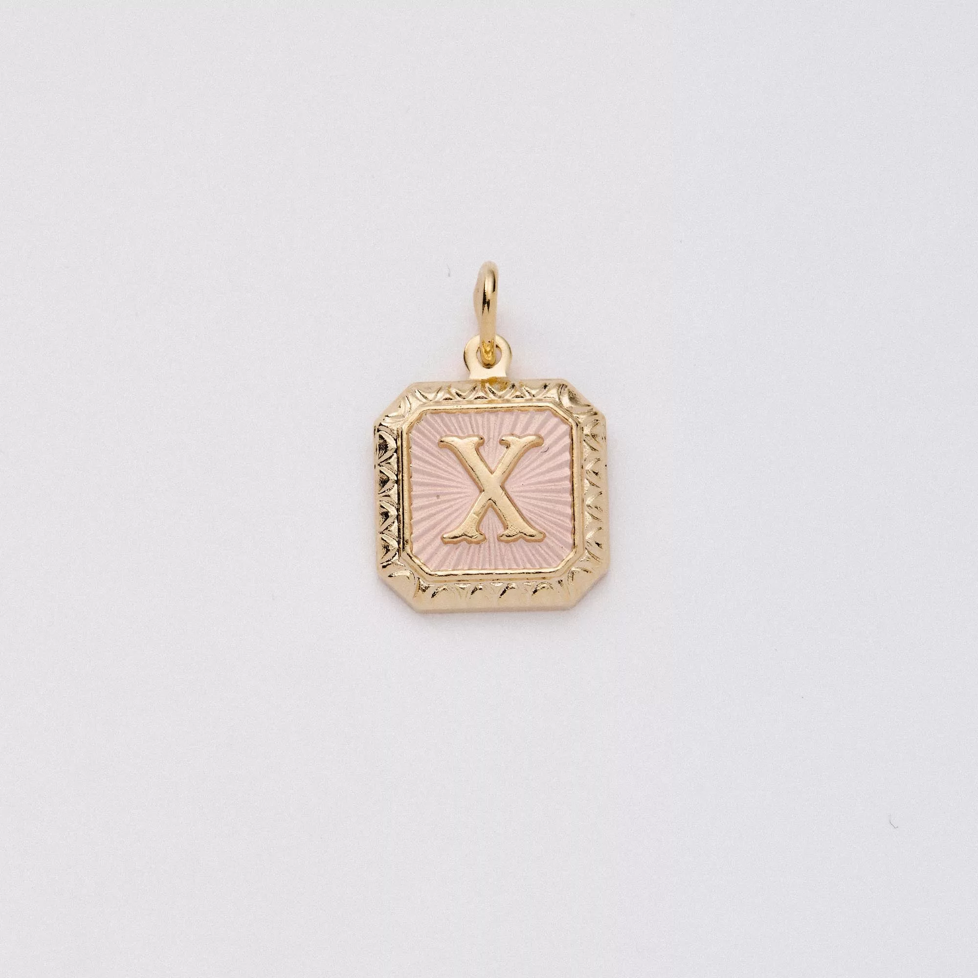 Two Tone Letter Charm