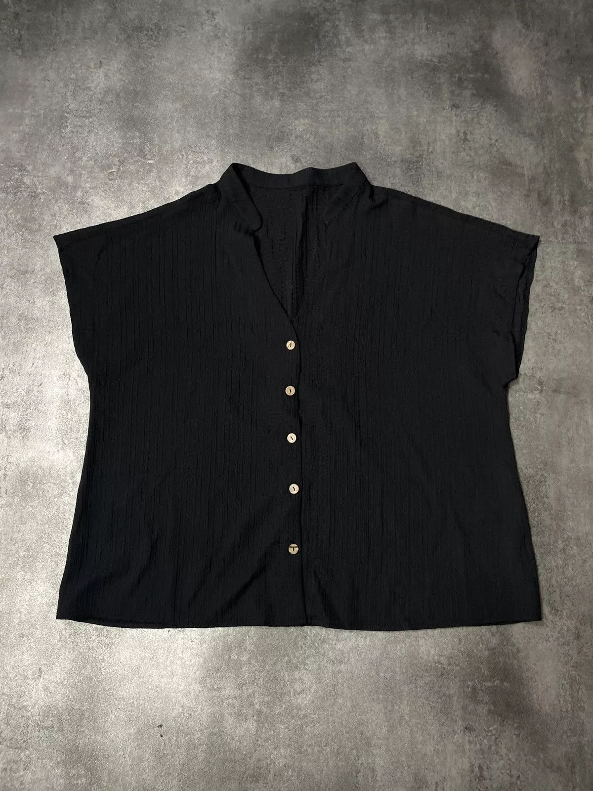 Vintage Button Ups 🔥Offers🔥Vintage Y2K Shirt Summer Light Black Streetwear