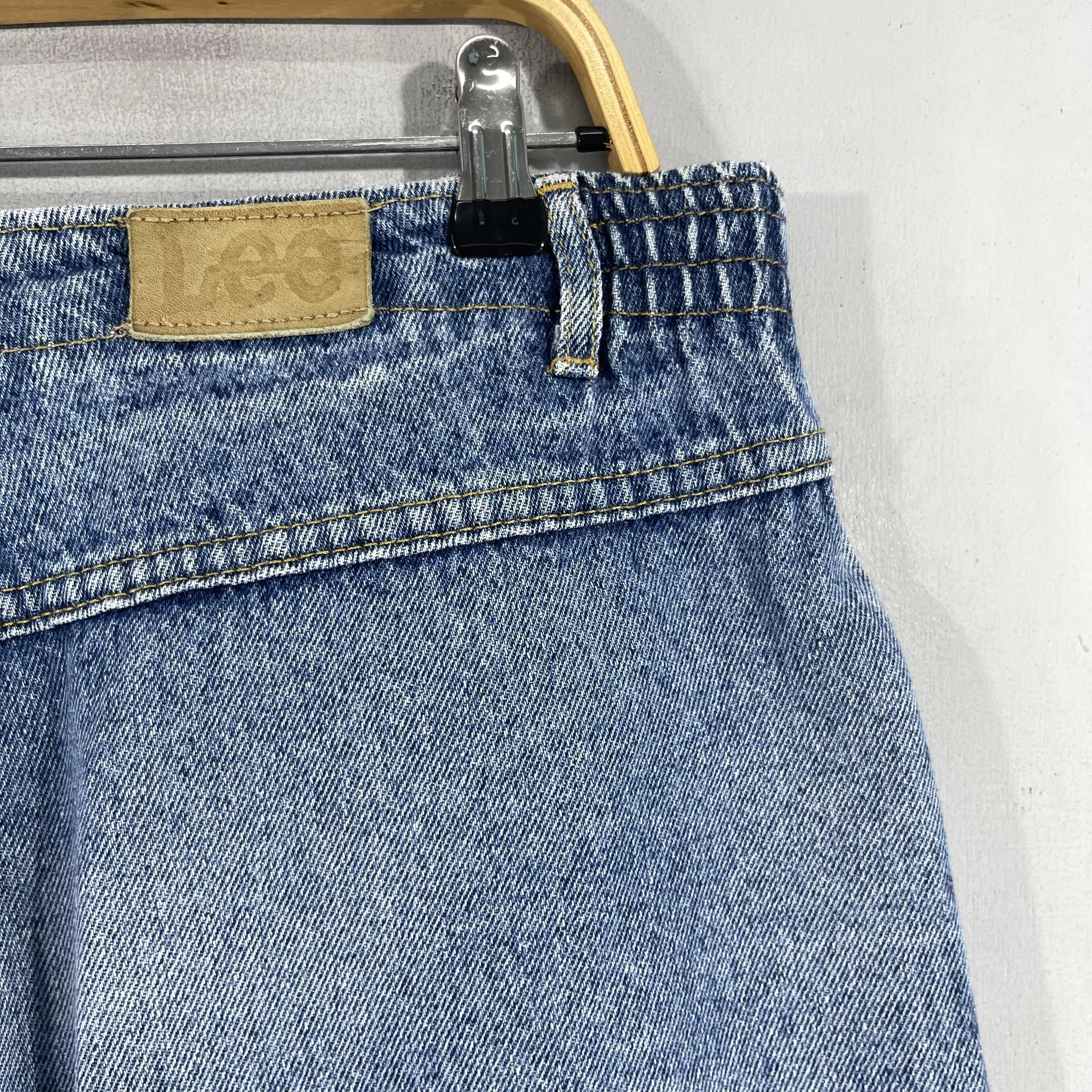 Lee Jeans Size 34 Vintage Distressed Lee High Waisted Petite Jeans Blue