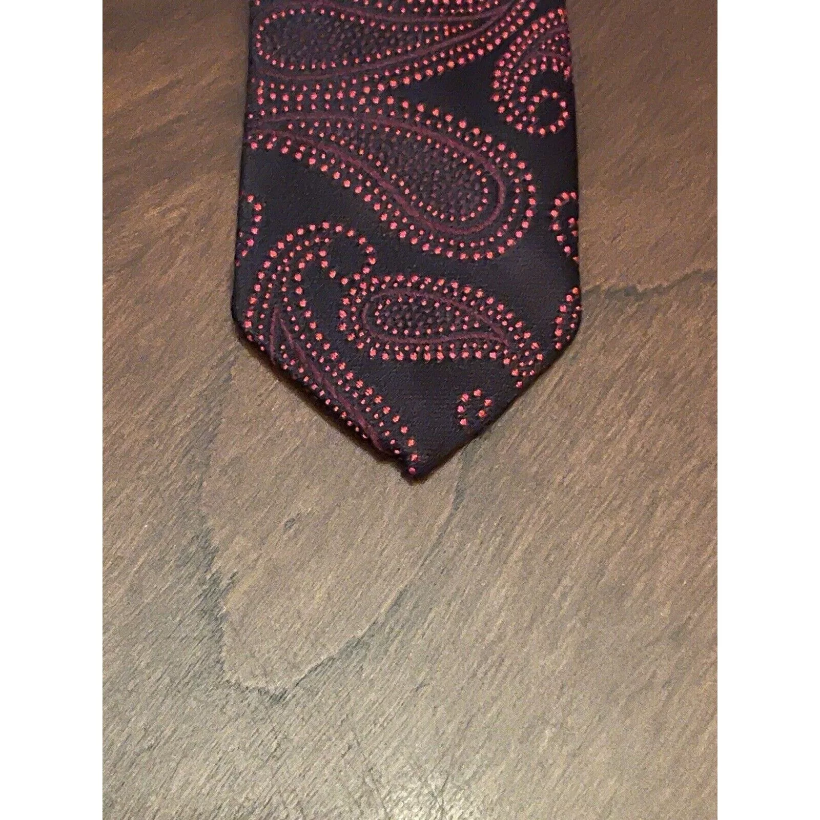 Other Ties Pocketsquares Other Express Design Studio Black Red Men’s Neck Tie Made In USA Multi