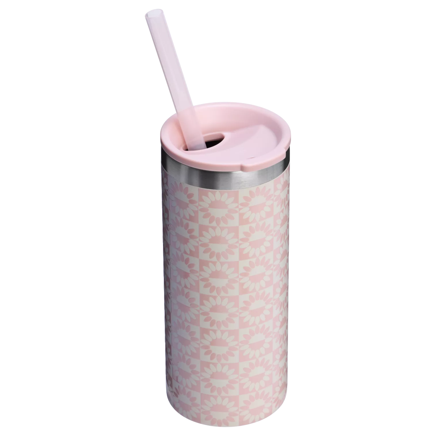 Stanley 10 OZ Everyday Slim Can Cooler Cup In Peach Whip Sunflower Pink From The Oasis Collection