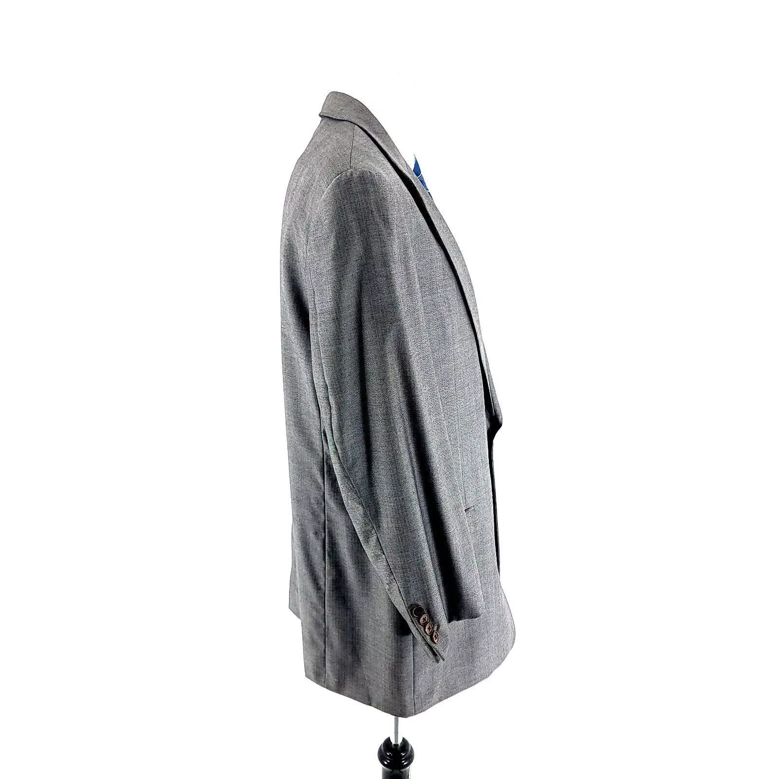 Hickey Freeman Blazers Hickey Freeman Neiman Marcus Wool 2 Button Gray Herringbone