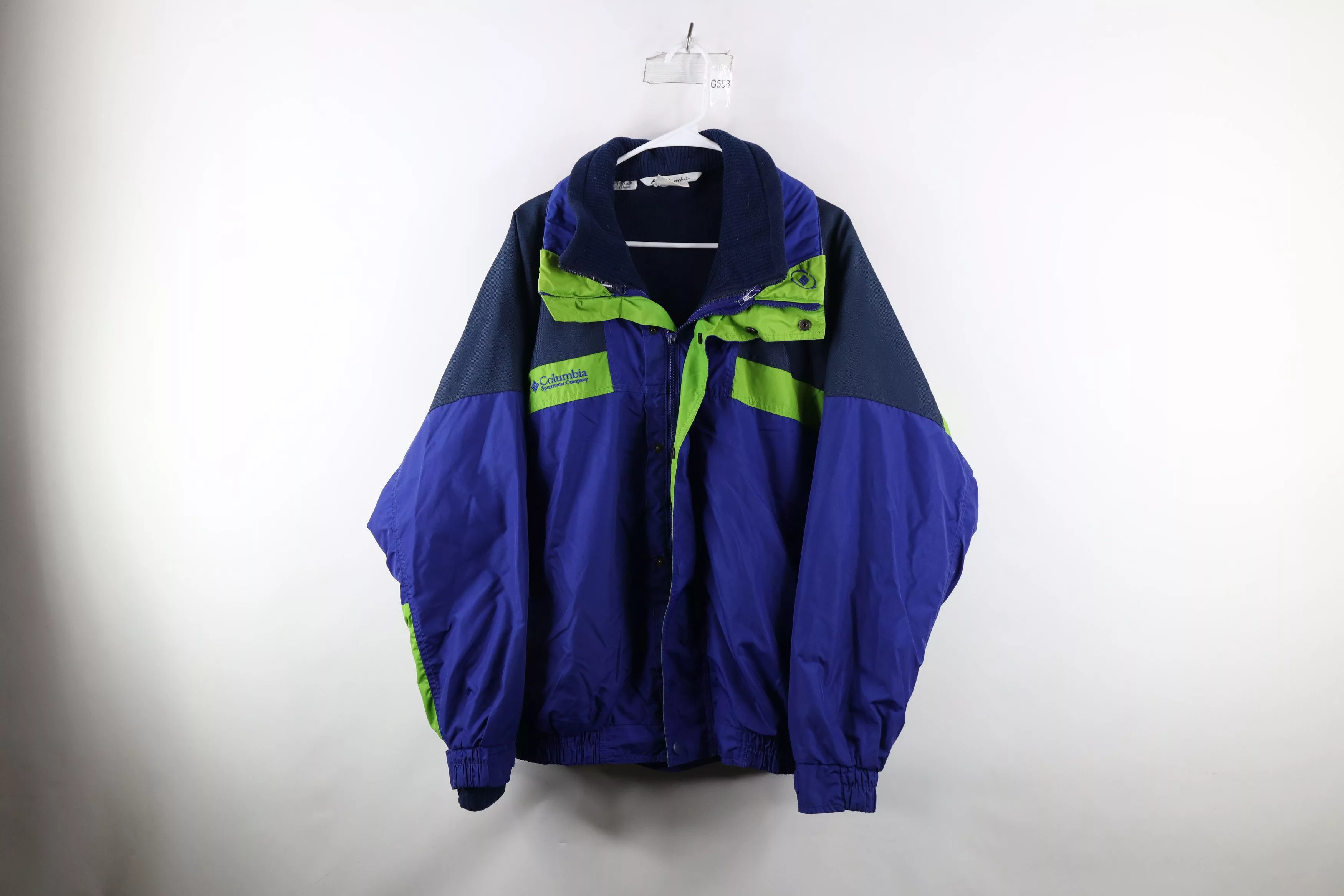 Columbia Light Jackets Columbia × Vintage Vintage 90s Columbia Spell Out 2 In 1 Winter Jacket Coat Blue