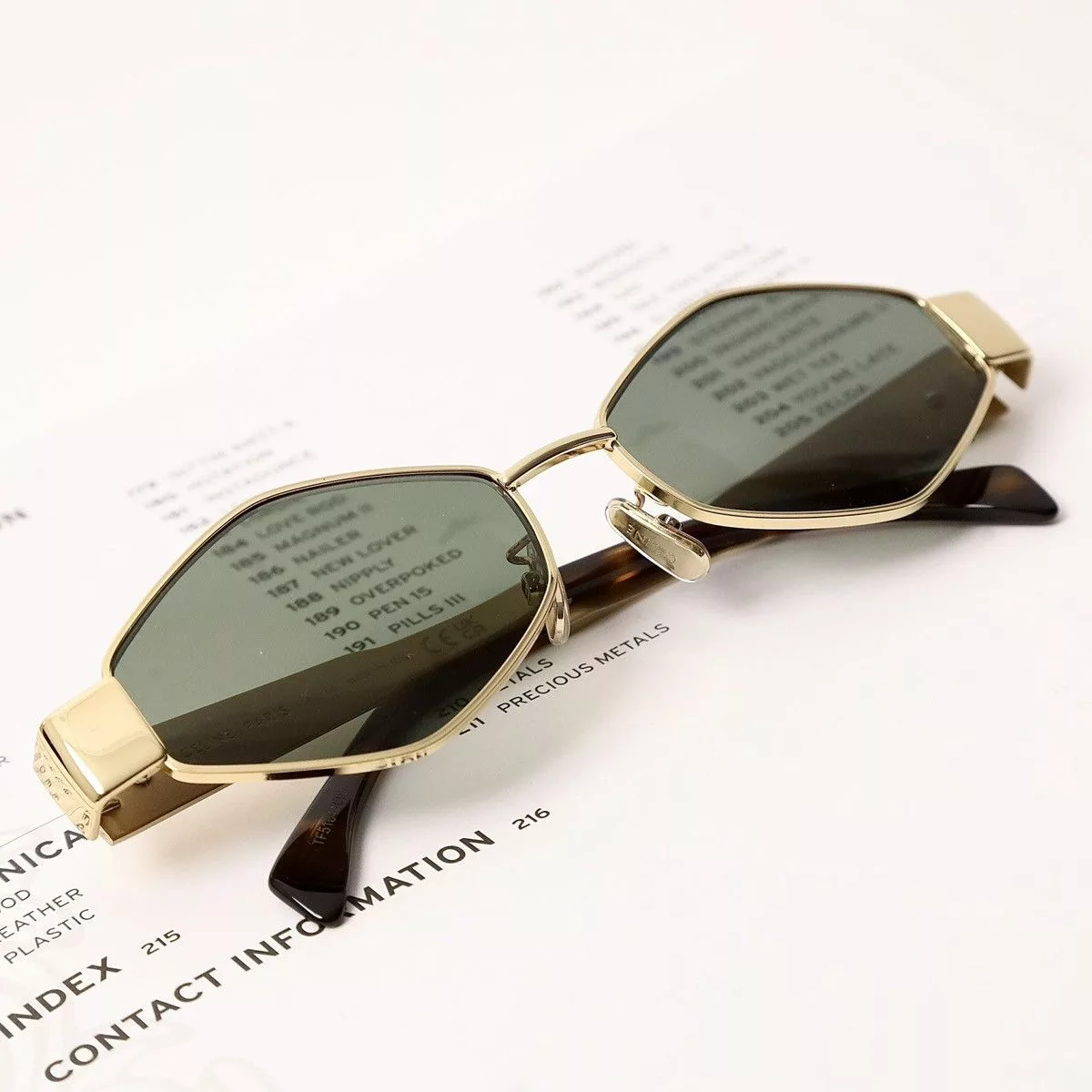 Celine Sunglasses CELINE CL40254U SUNGLASSES Gold