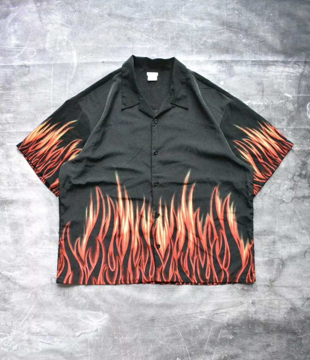 Vintage Shirts Button Ups Vintage × Walmart Vintage No Boundaries Button-down Shirt (XXL) Black