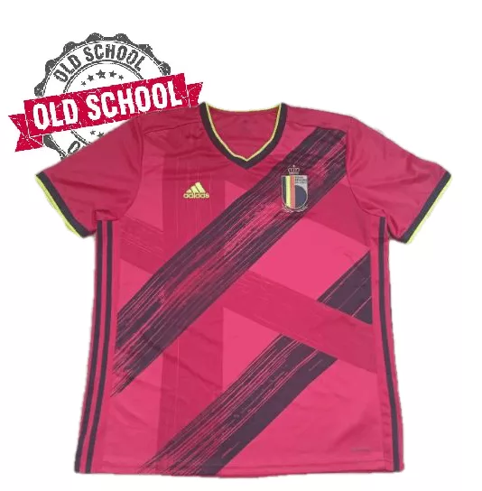 Adidas Short Sleeve T Shirts Belgium 2020/2021 Adidas Home Football Shirt Mens Size XL Red Sportswear