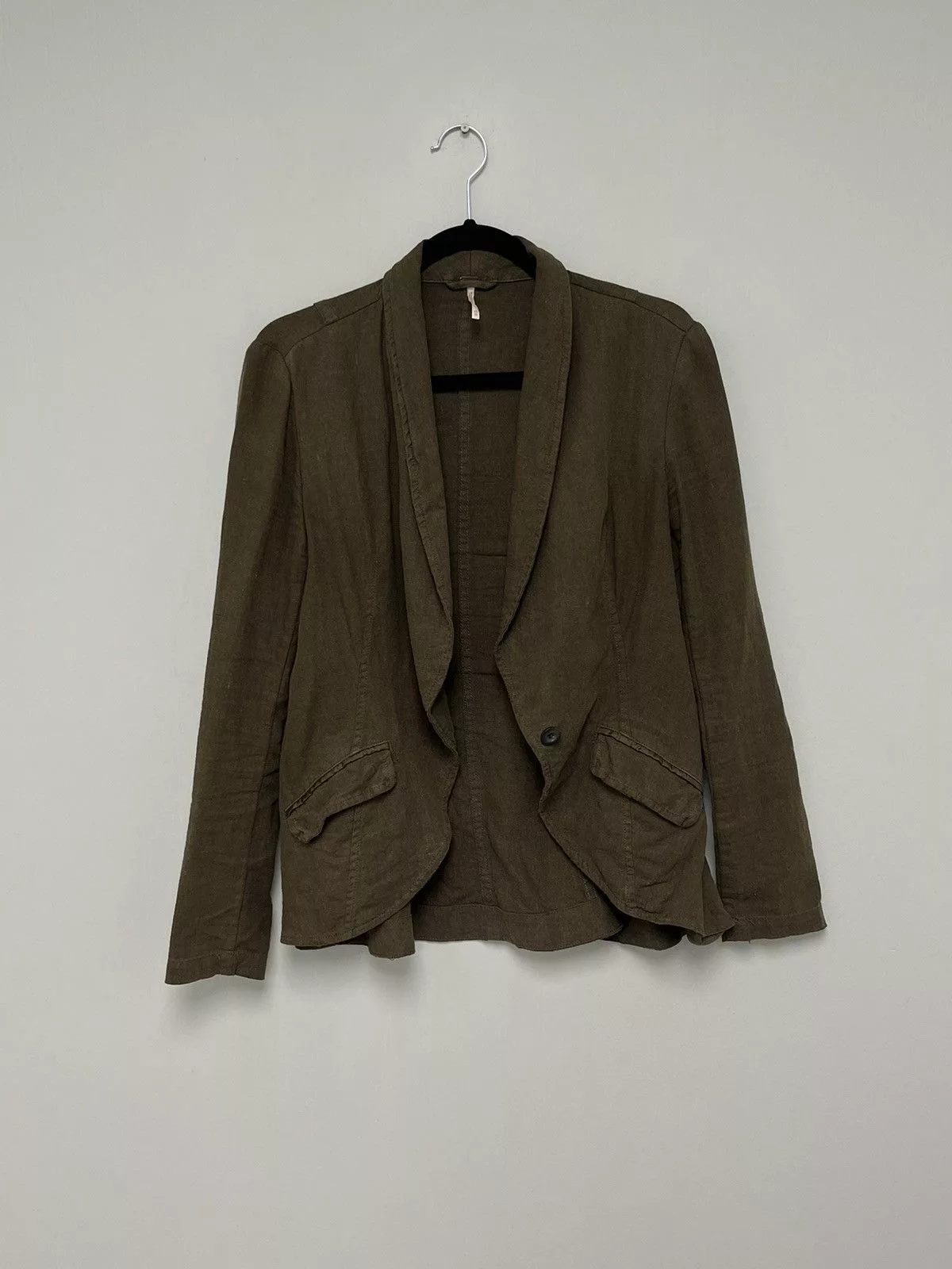 Free People Jackets Free People Linen jacket. Small Green