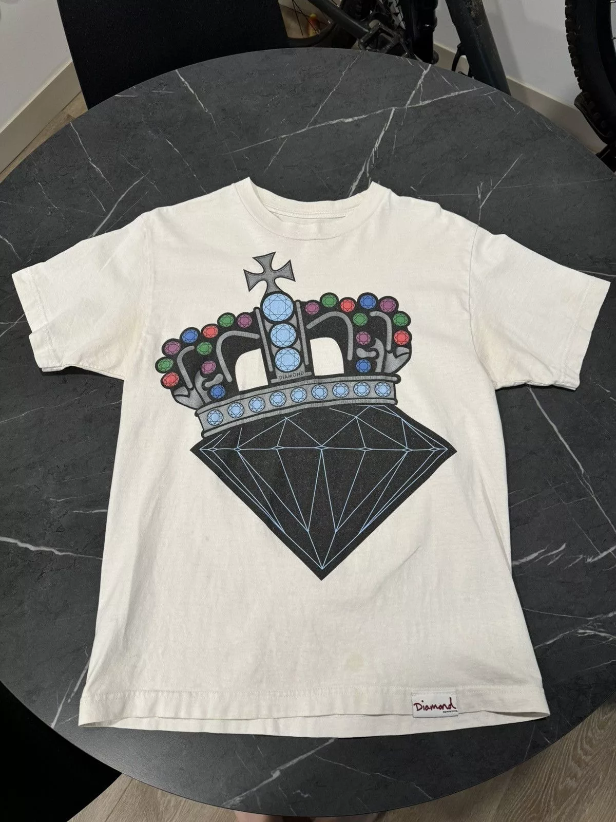 Diamond Supply Co. Short Sleeve T Shirts Diamond Supply Co. Diamond Supply Co Crown Tee White