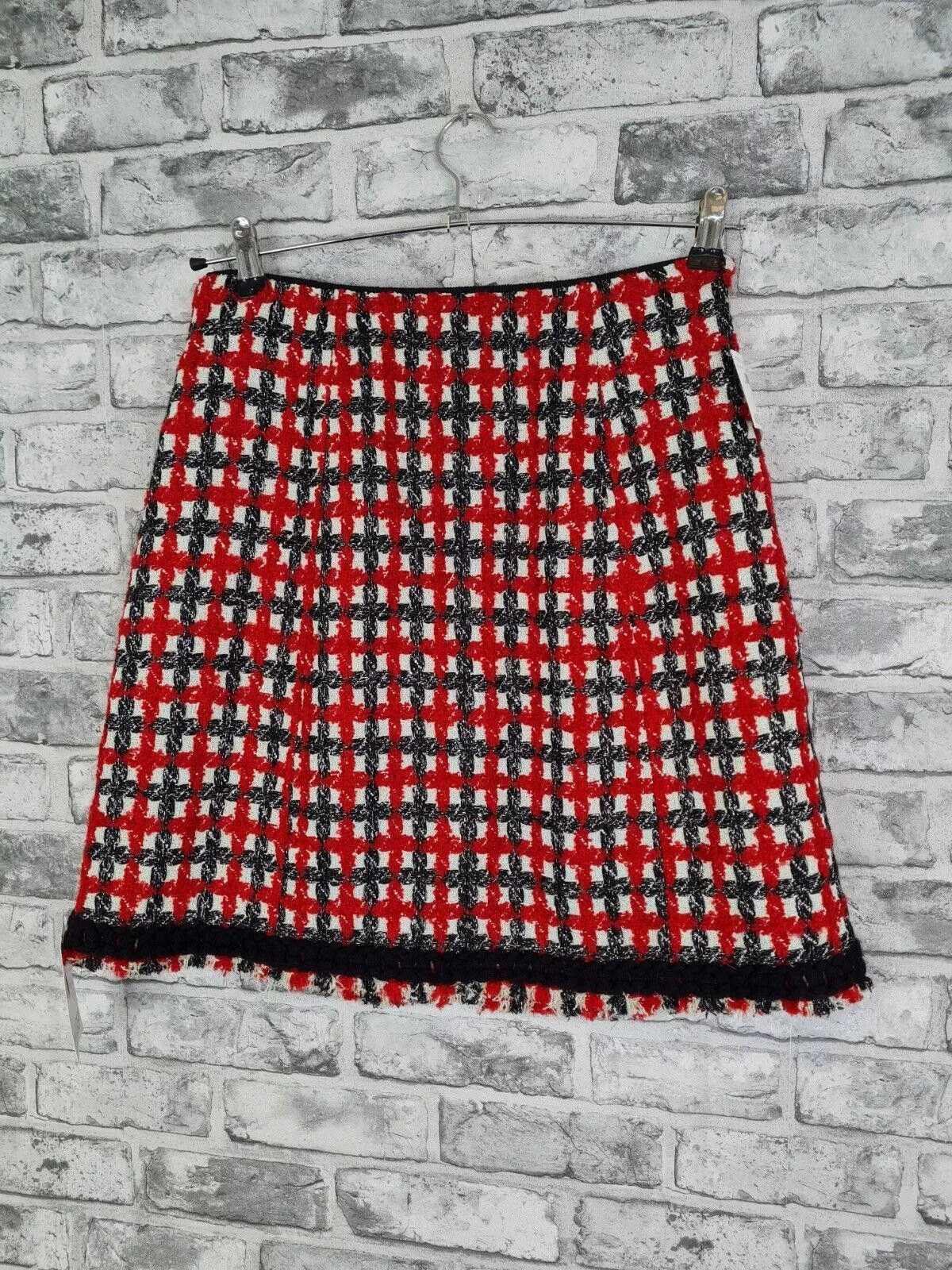 Moschino Midi Skirts Moschino Cheap And Chic Skirt Size 10 Boucle Tweed Vtg Red