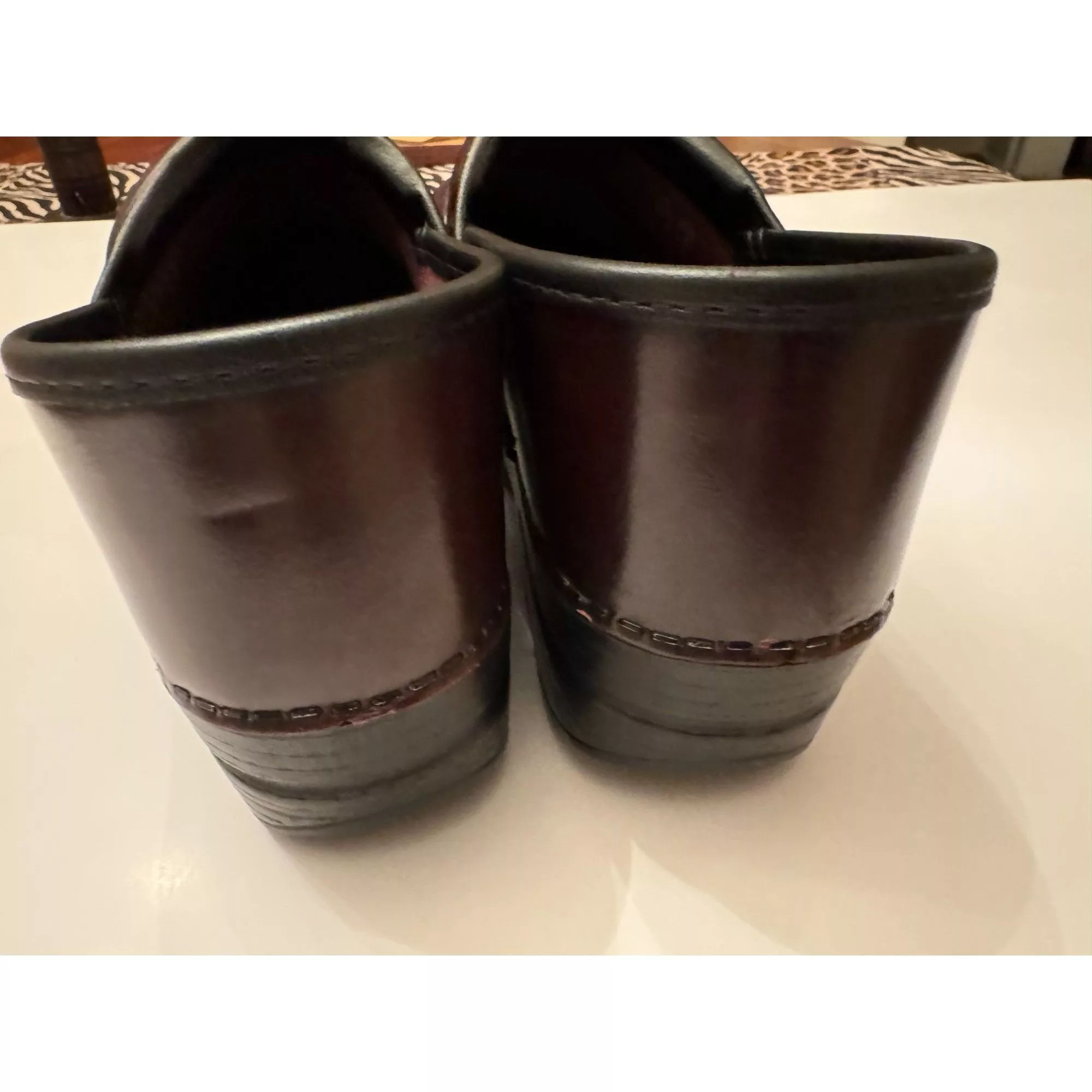 Dansko Mules Dansko Professional Burgundy Leather Clogs Size 41 Worn twi Red