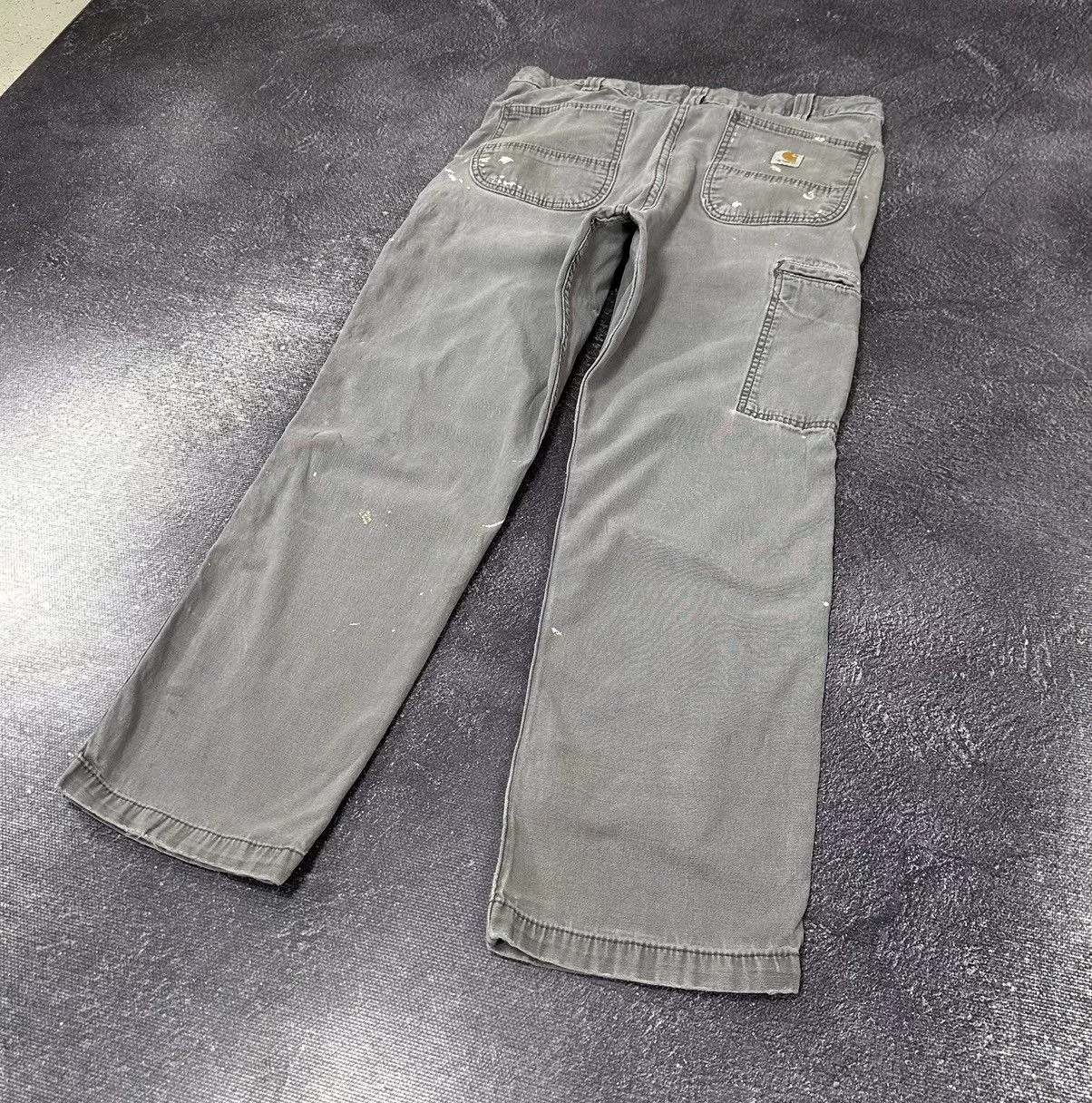Carhartt Denim Vintage Carhartt Work Gray Painted Hype Baggy Pants Jeans Streetwear