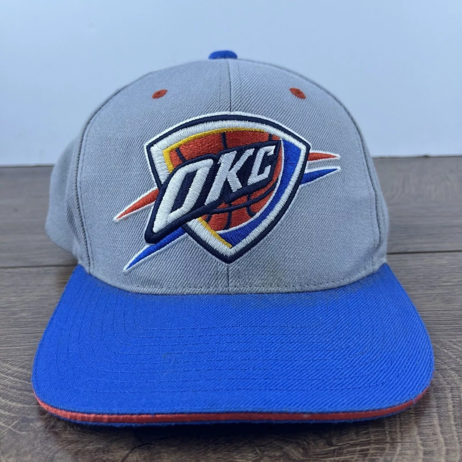 Mitchell & Ness Hats Oklahoma City Thunder Hat Mitchell & Ness Snapback Gray Hat