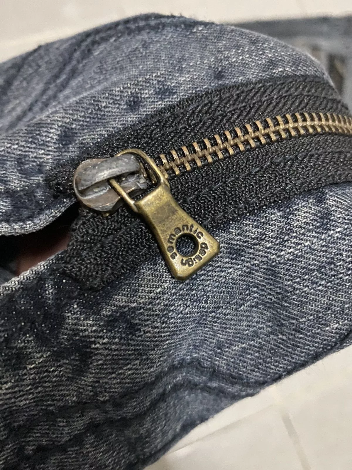 Vintage Denim Offer‼️Vintage Semantic Design Distressed Denim Jeans Blue