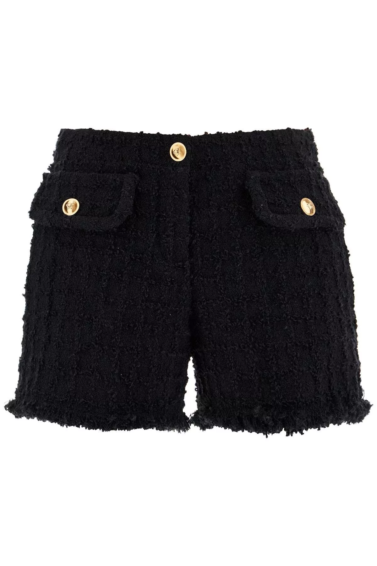 Versace Shorts VERSACE "Heritage Tweed Mini Shorts Black