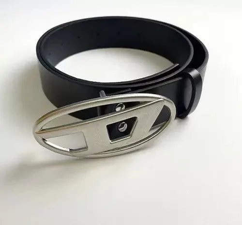 Leather Belts Leather × Vintage Vintage style Buckle belt Black Streetwear
