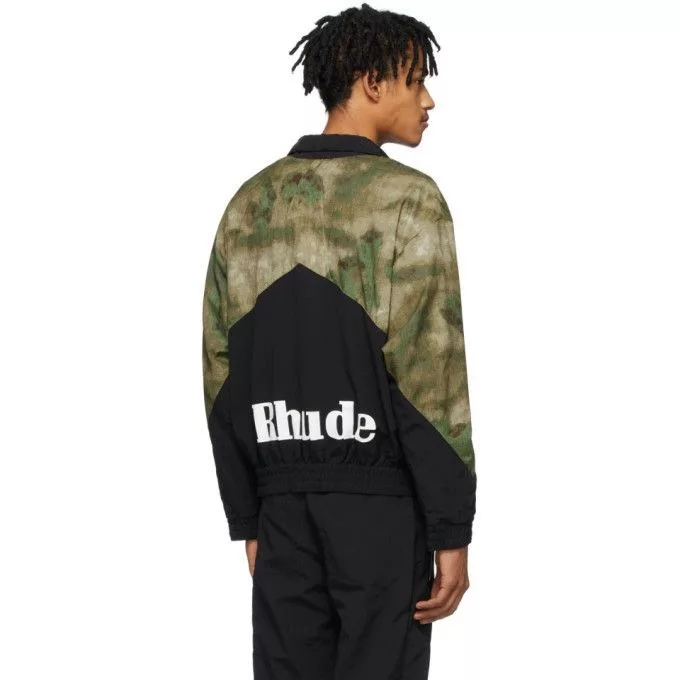 Rhude Light Jackets Rhude Camo Pill Flight Jacket Windbreaker Black