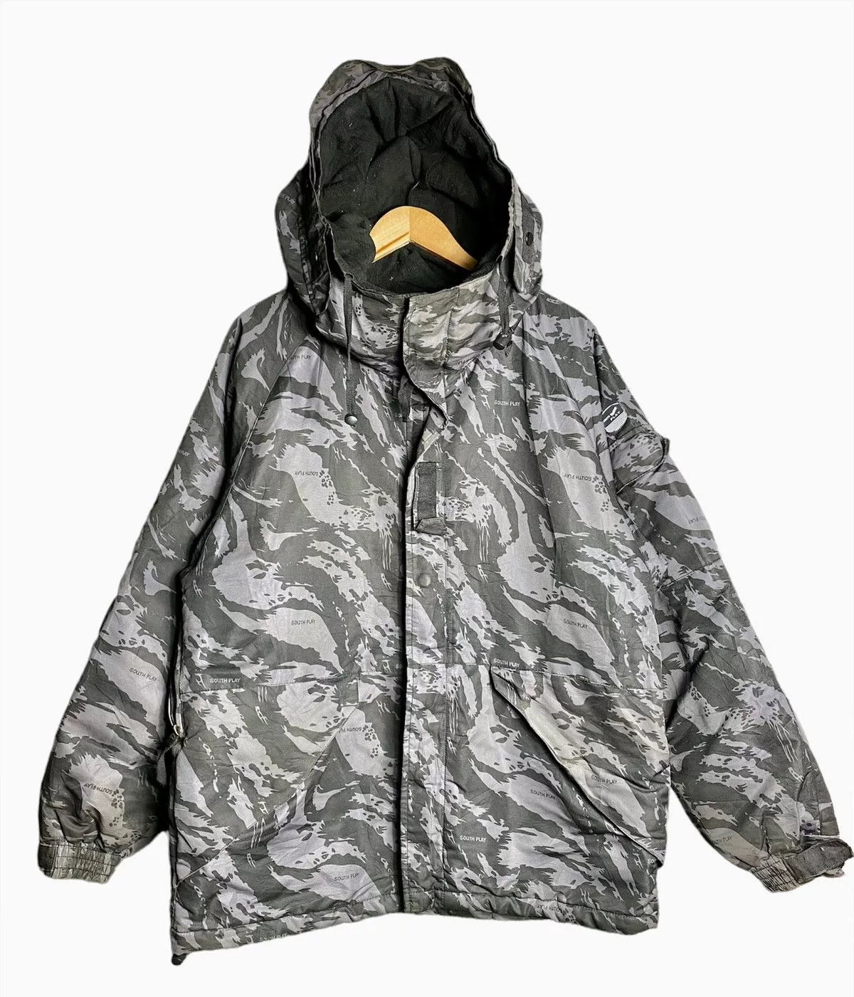 Designer Light Jackets Designer × Japanese Brand VERY RARE SOUTH PLAY DOWN JACKET INSPIRED CANADA GOOSES Gray