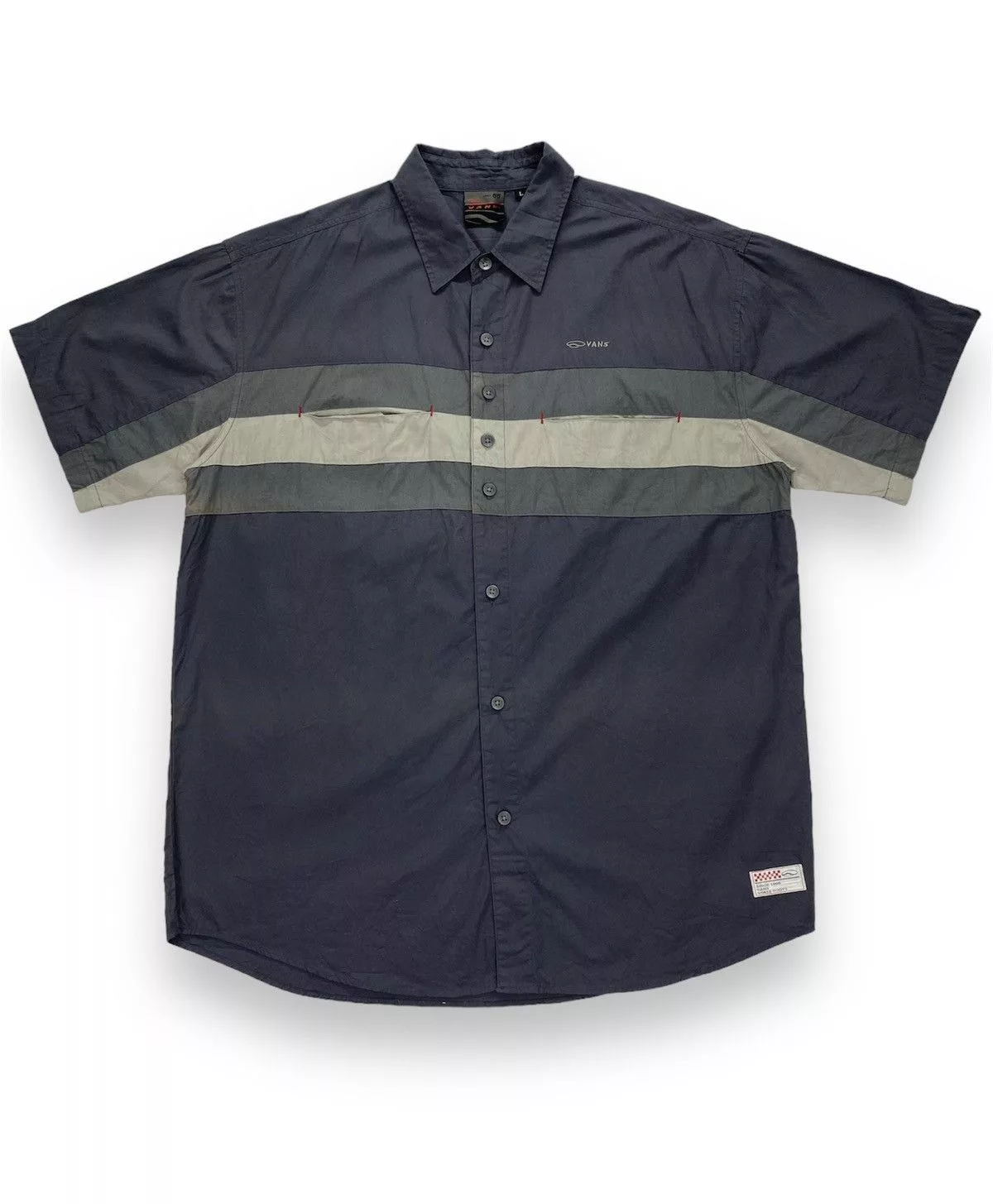 Vans Shirts Button Ups Vans Skate Roots Faded Button Up Shirt Gray Streetwear