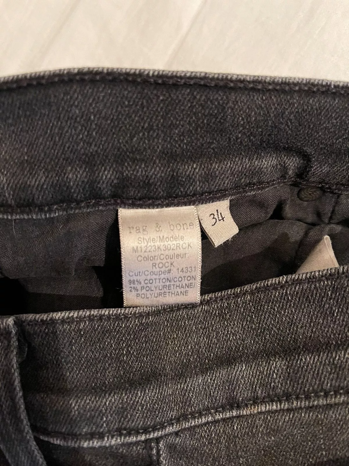 Rag & Bone Denim Rag & Bone grey Rock Denim Jeans Gray