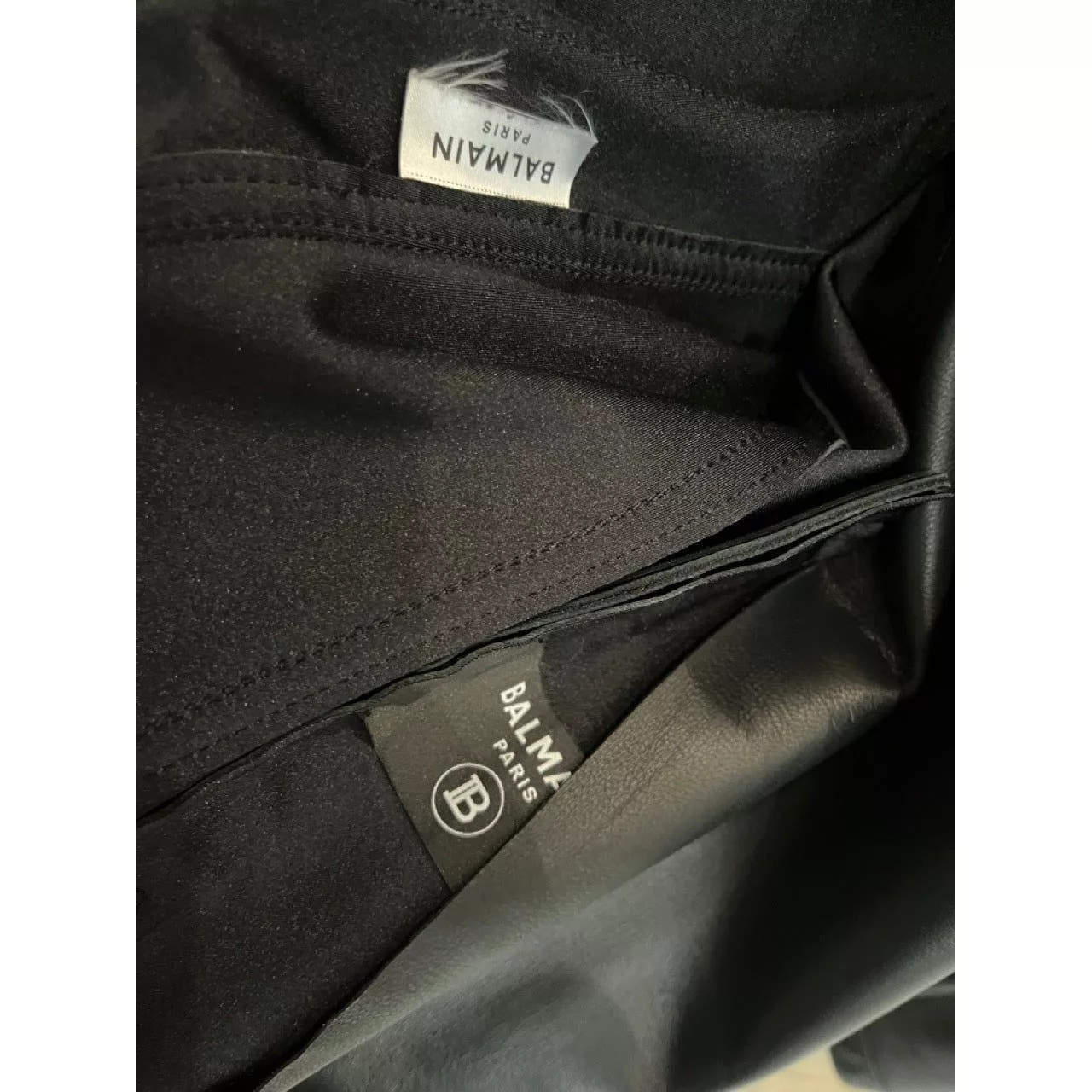 Balmain Jackets BALMAIN Calfskin biker jacket Black