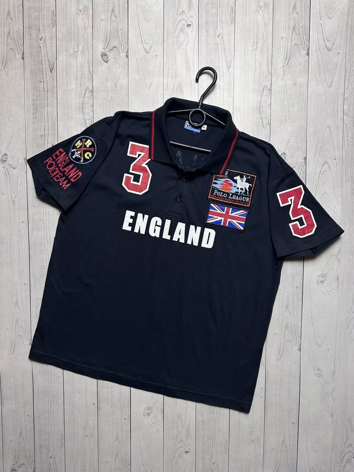 Vintage Polos Vintage polo England big logo size L Blue Streetwear