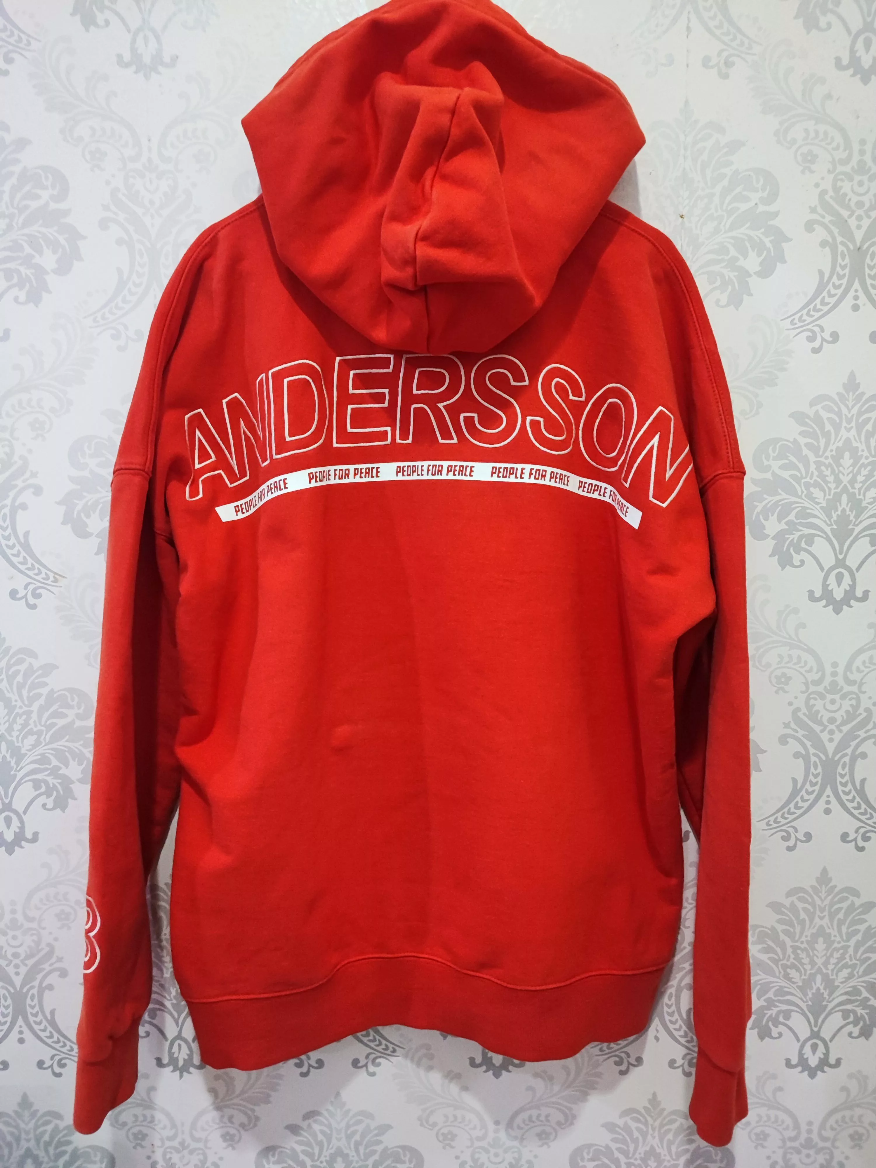 Andersson Bell Sweatshirts Hoodies Andersson Bell embroidered Spellout Oversized Hoodie Orange Avant-Garde