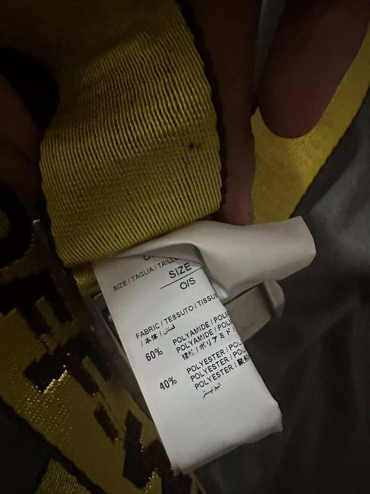 Off-White Belts Off-White Off white industrial belt yellow