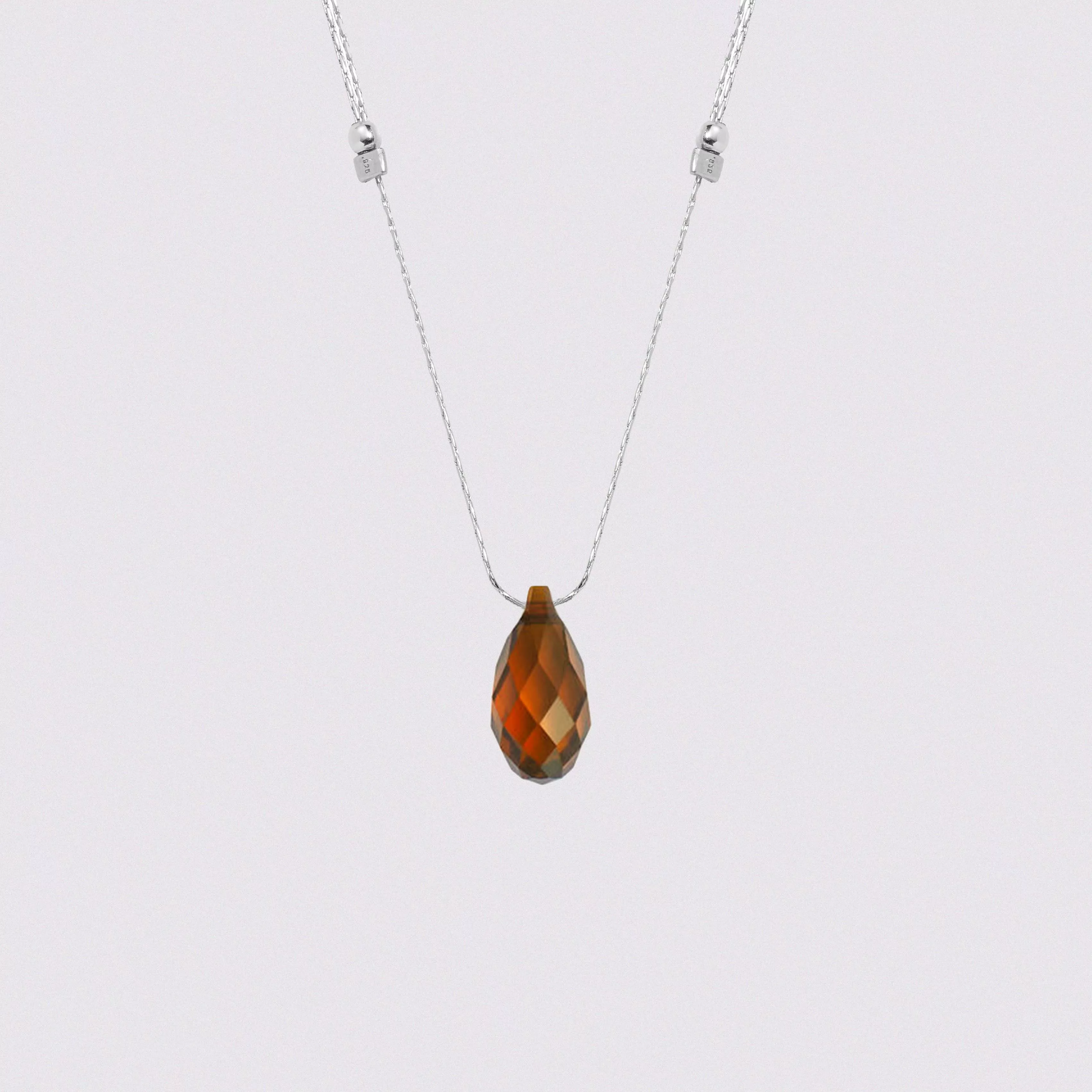 Light Prism Crystal Necklace Chain Sliders