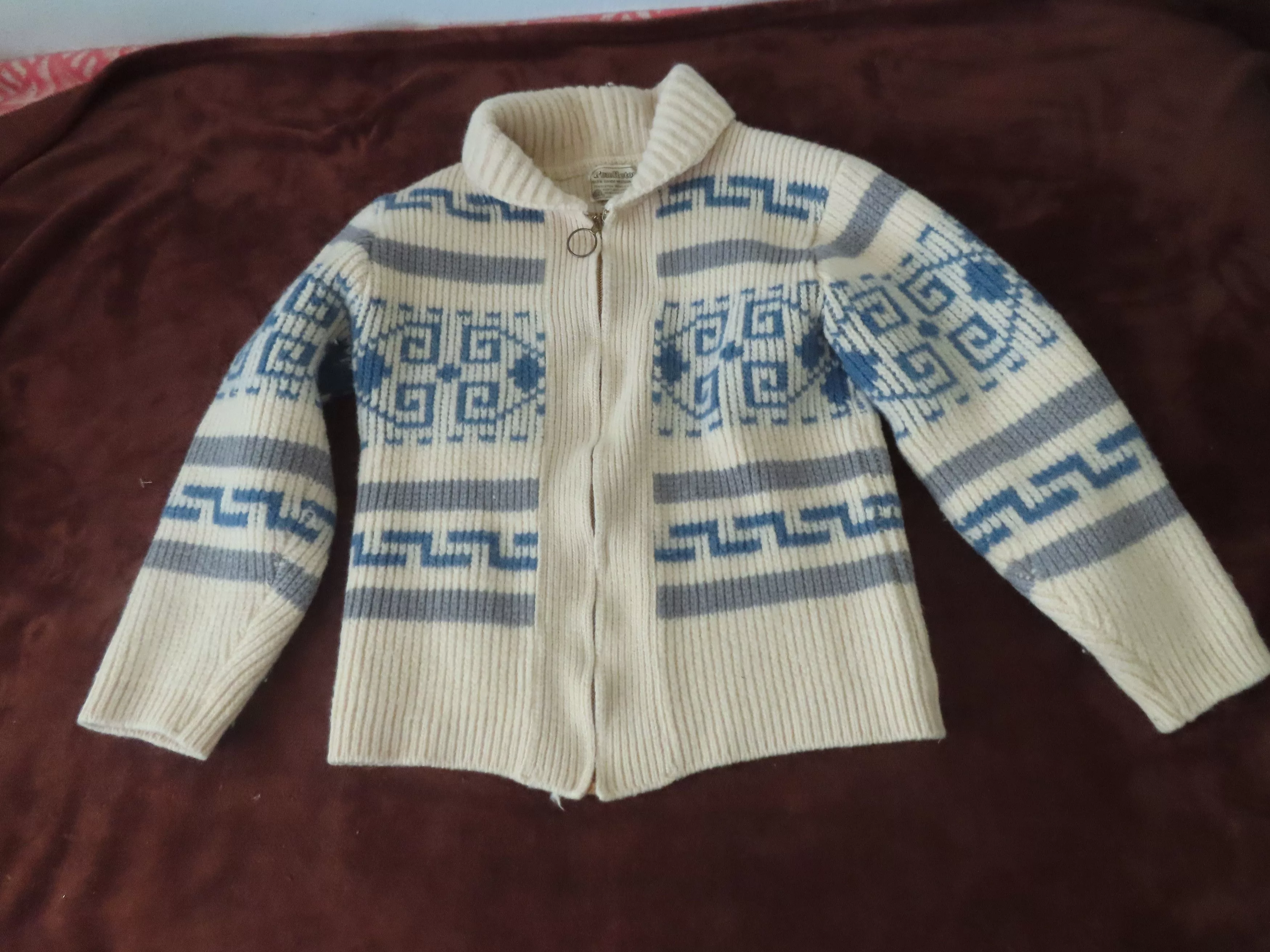 Pendleton Sweaters Knitwear Pendleton × Vintage VTG 70s Mens Pendleton USA Sweater Jacket Lebowski Cowichan Multi Gorpcore