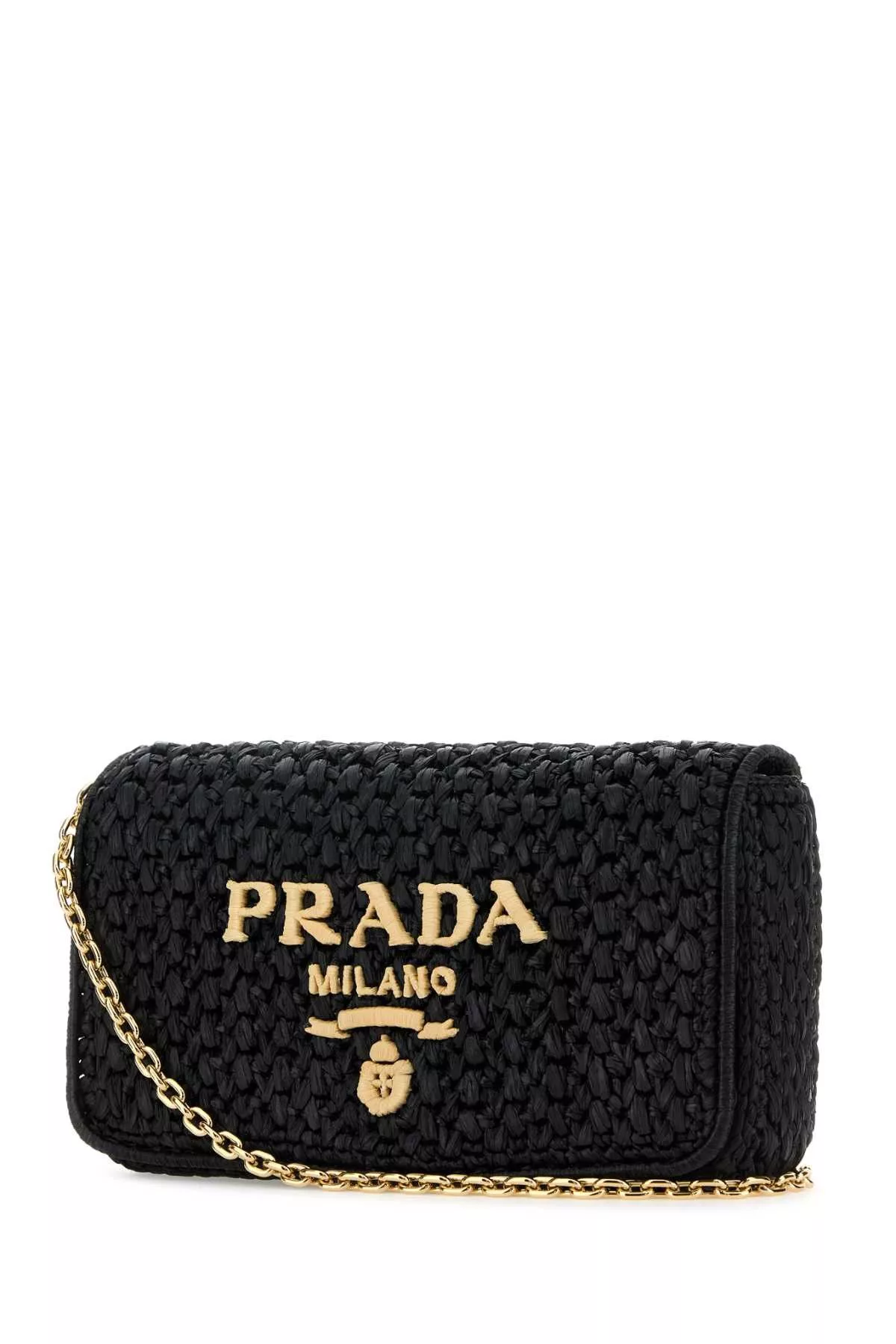 Prada Crossbody Bags Prada Black Raffia Crossbody Bag Multi