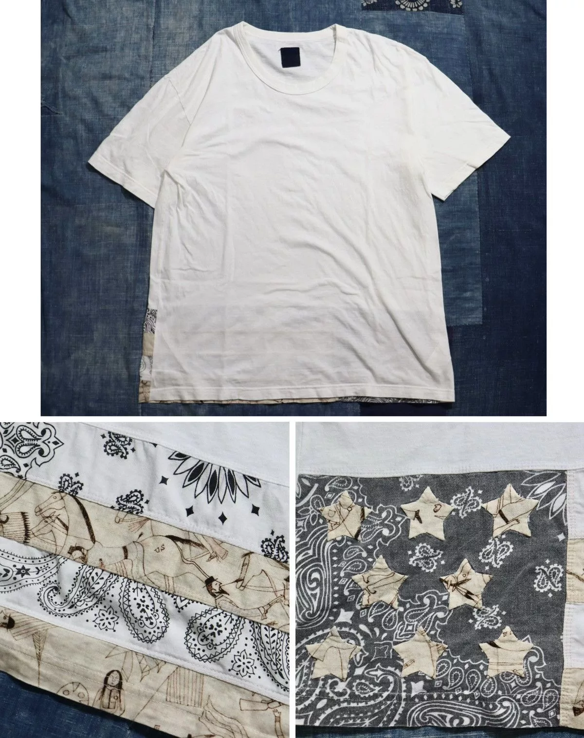 Visvim Short Sleeve T Shirts Visvim ICT Jumbo Tee Stars 20ss White
