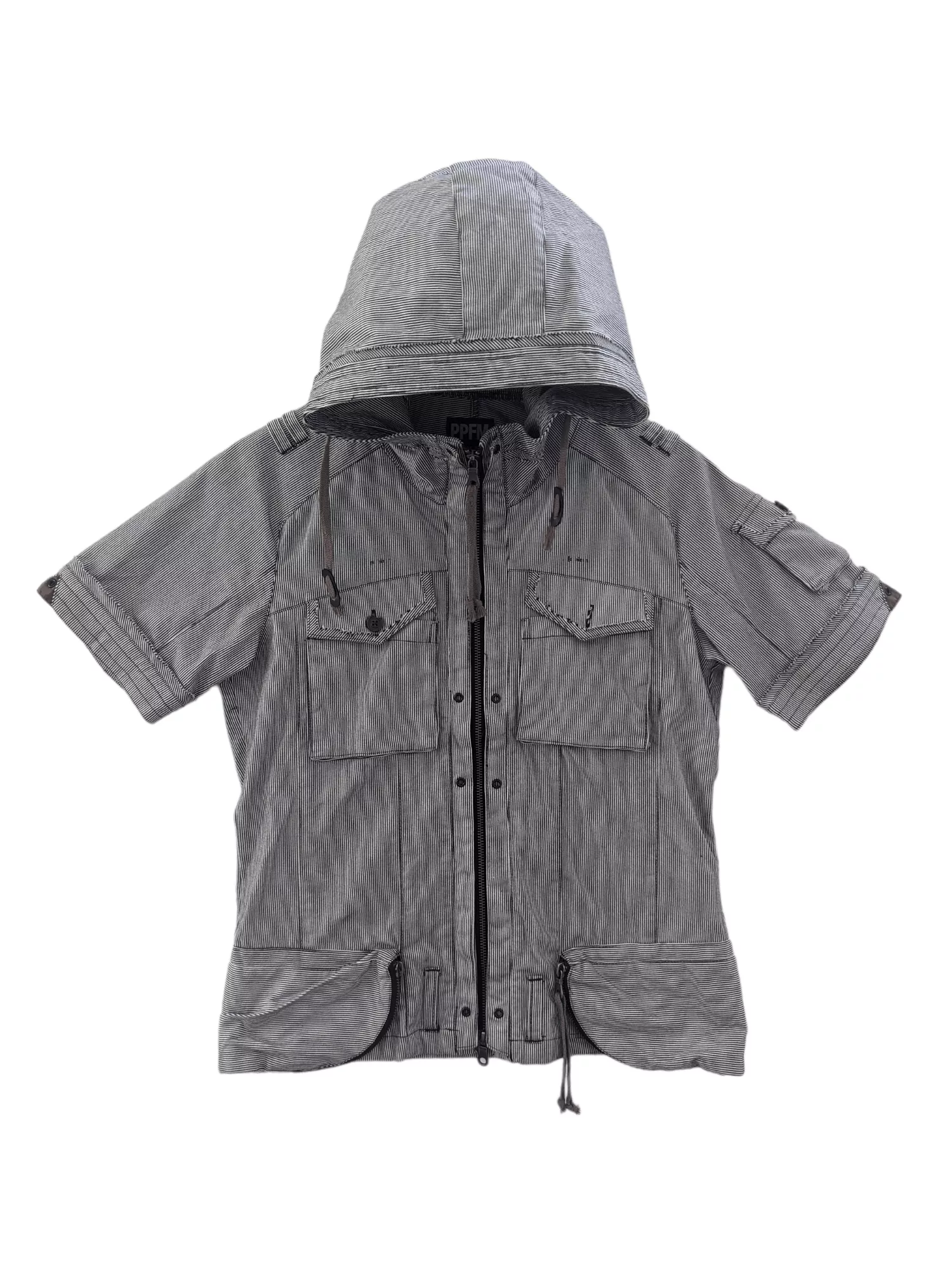 PPFM Sweatshirts Hoodies PPFM × Seditionaries × Vintage Vintage PPFM Hickory Zip Up Hoodie Short Sleeve Shirt Multi