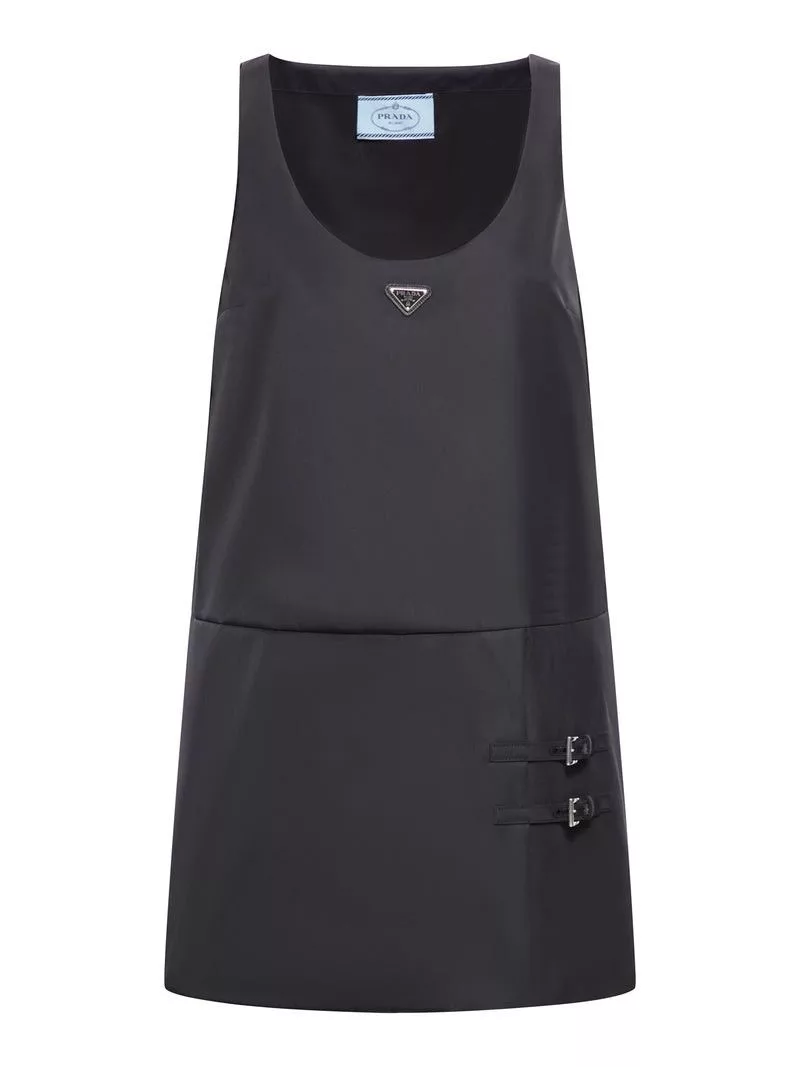Prada Midi Dresses Prada DRESS IN TECHNICAL FABRIC Black