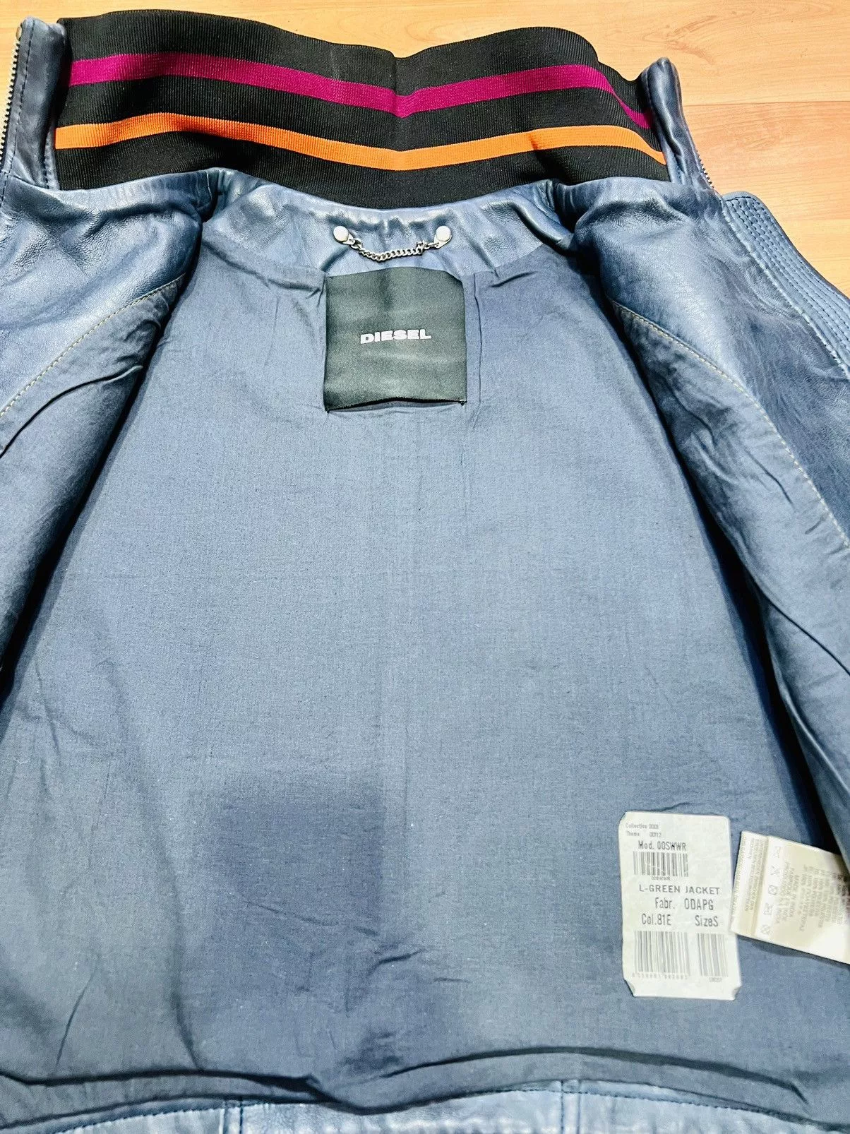 Diesel Leather Jackets Diesel Leather Jacket Blue