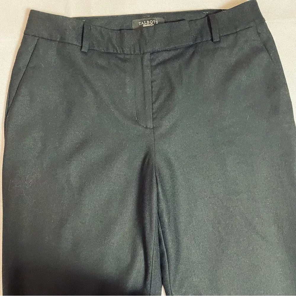 Talbots Pants Talbots Heritage Wool Black Straight Leg Pants Size 10