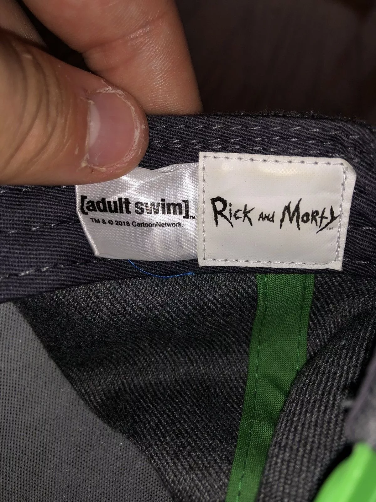 Vintage Hats Vintage Pickle Rick Hat Gray