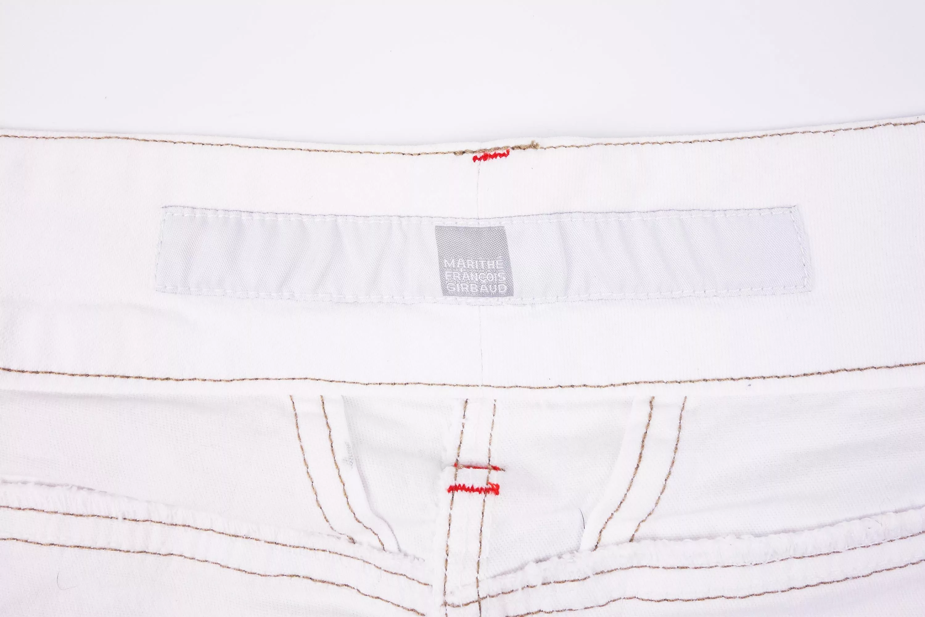 Marithe + Francois Girbaud Mini Skirts Marithe + Francois Girbaud Marithe Francois Girbaud Wrap Skirt Print Logo Asymmetric White