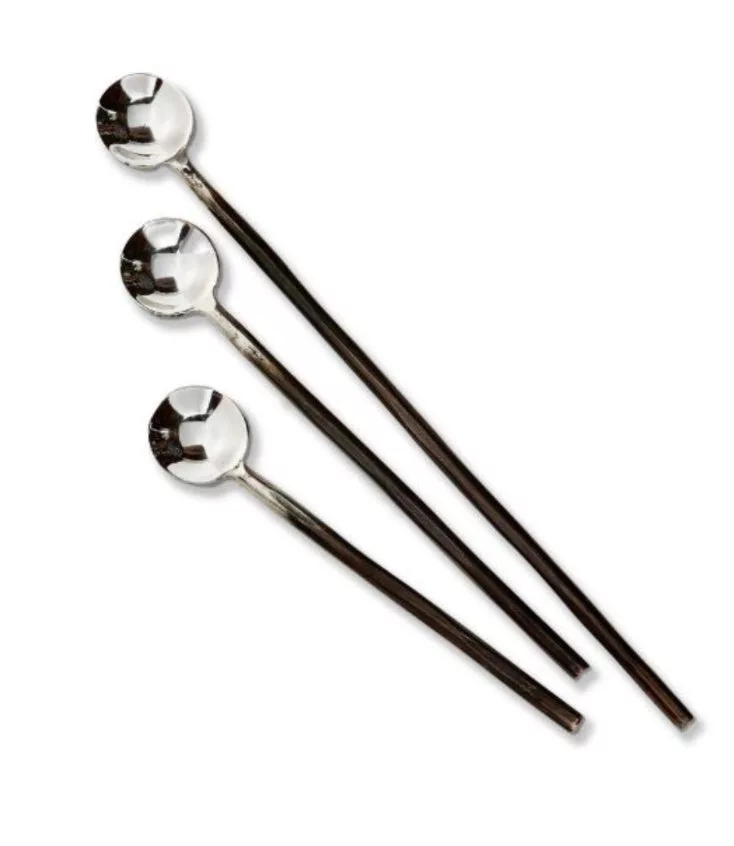 black forged spoon S/3