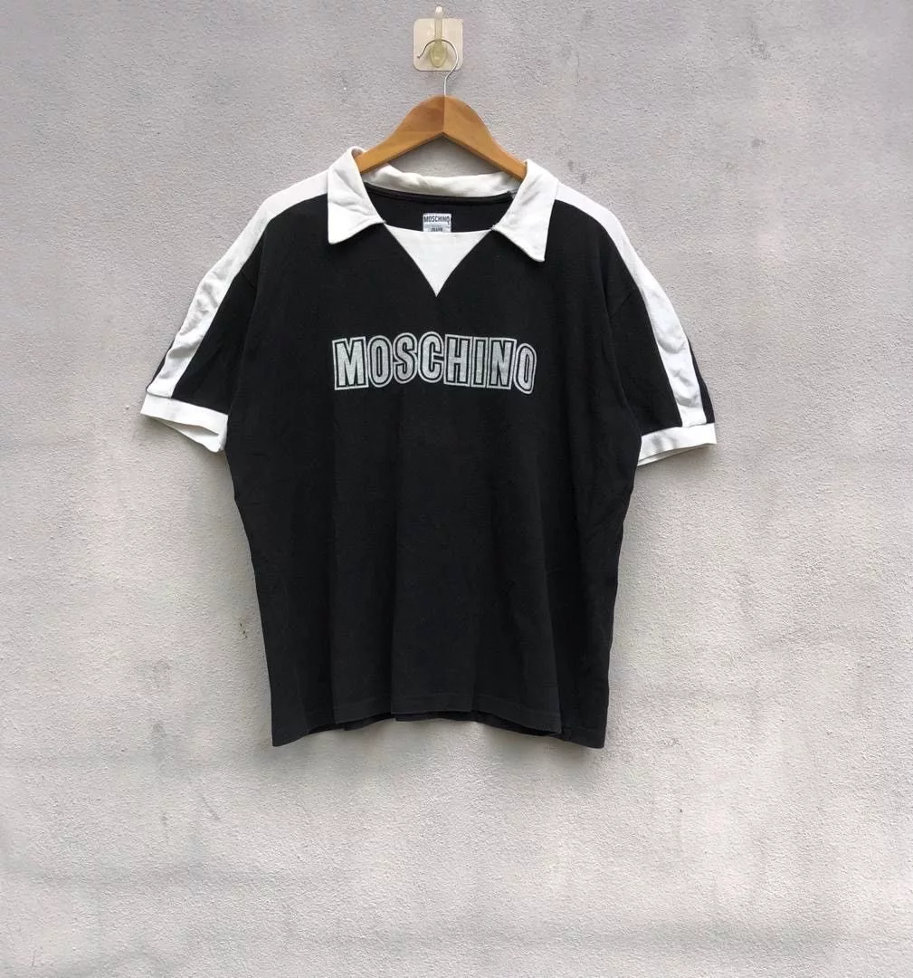 Moschino Short Sleeve T Shirts Moschino Jeans Logo Tee Black