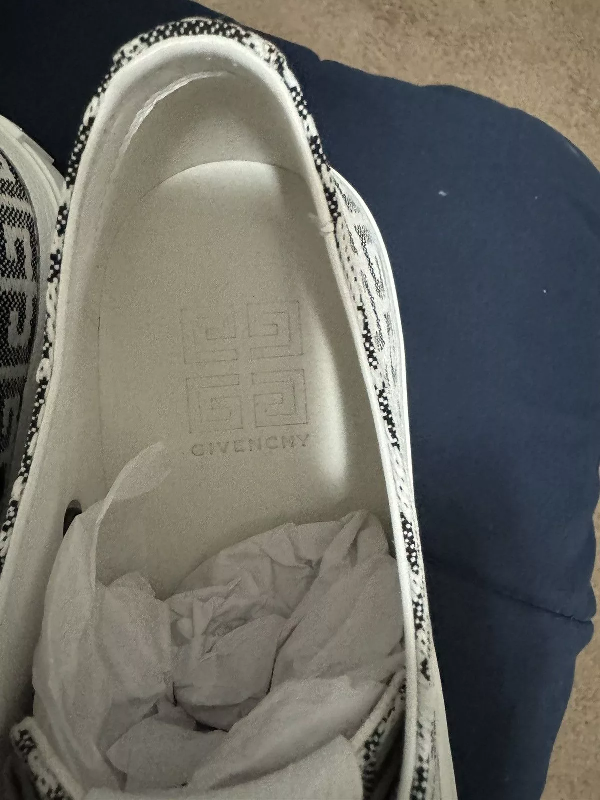 Givenchy Low Top Sneakers Givenchy Men's City Allover Logo Canvas Low-Top Sneakers Black
